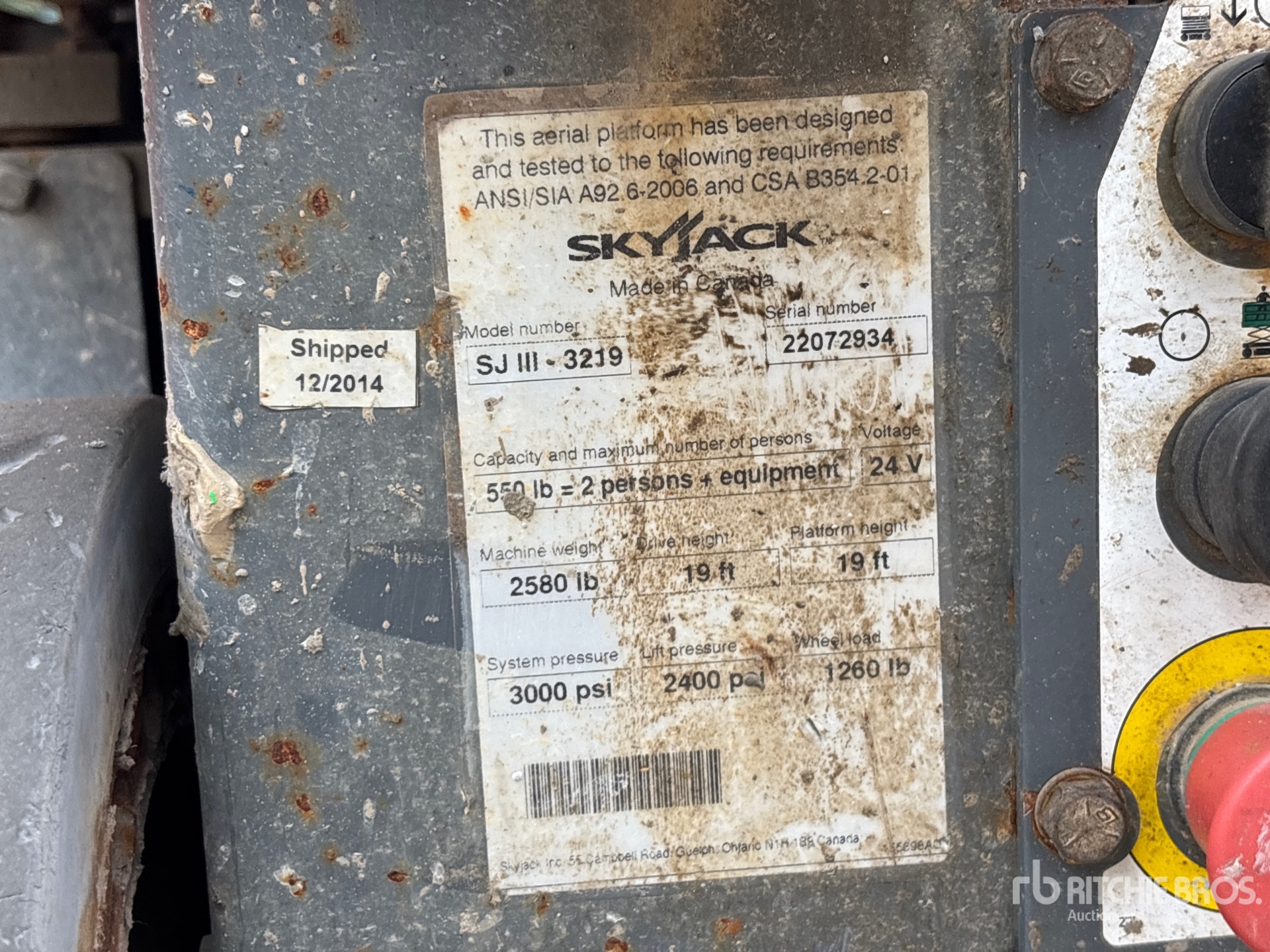 2015 Skyjack SJ3219