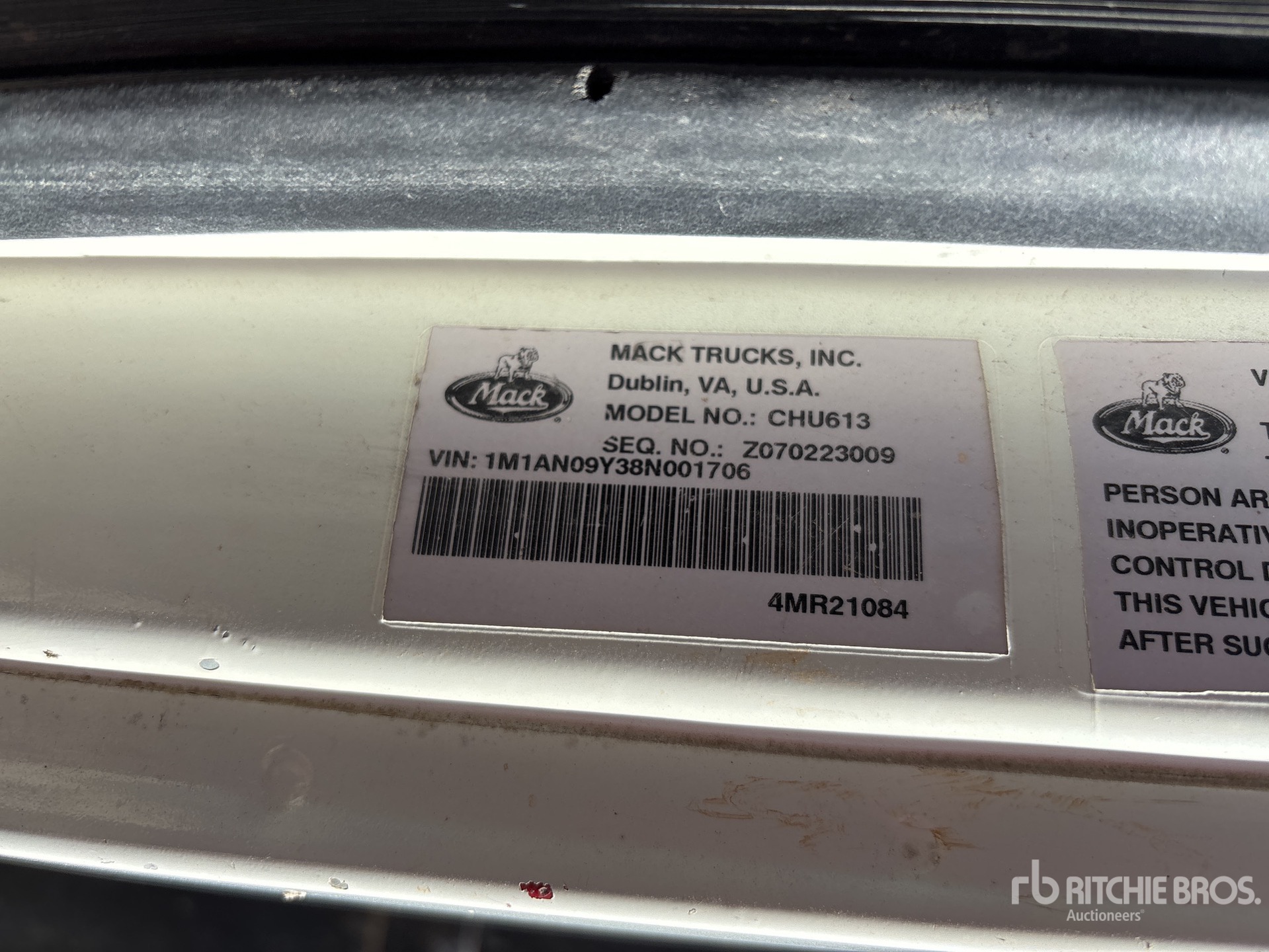 2008 Mack CHU613