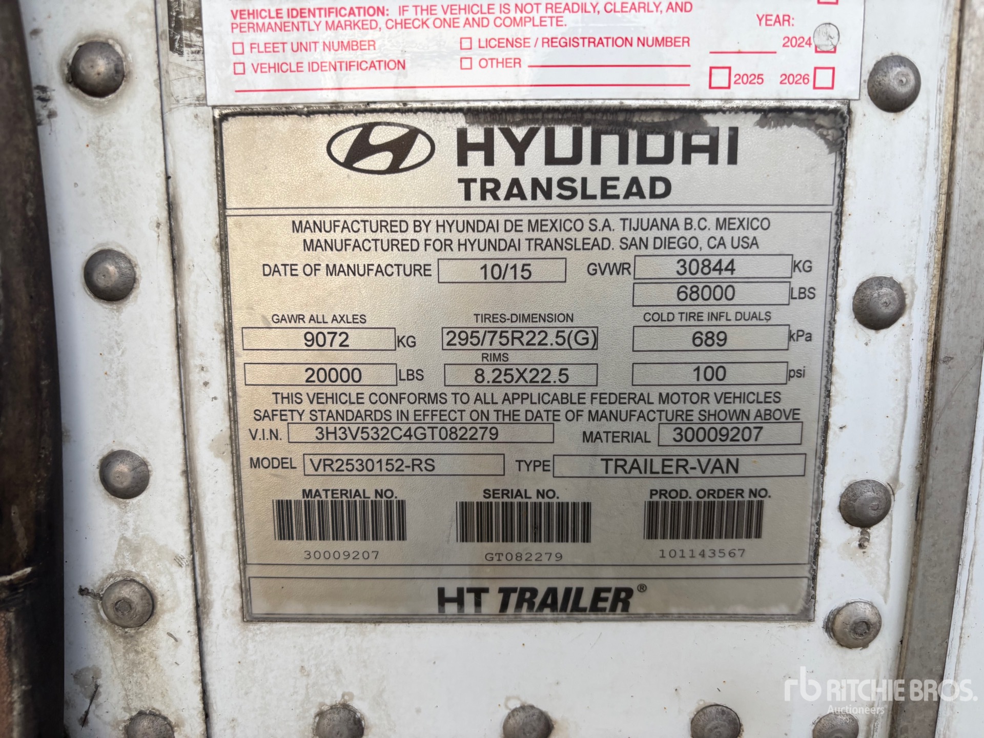 2016 Hyundai 53 FT X 102 IN T/A MULTI -TEMP