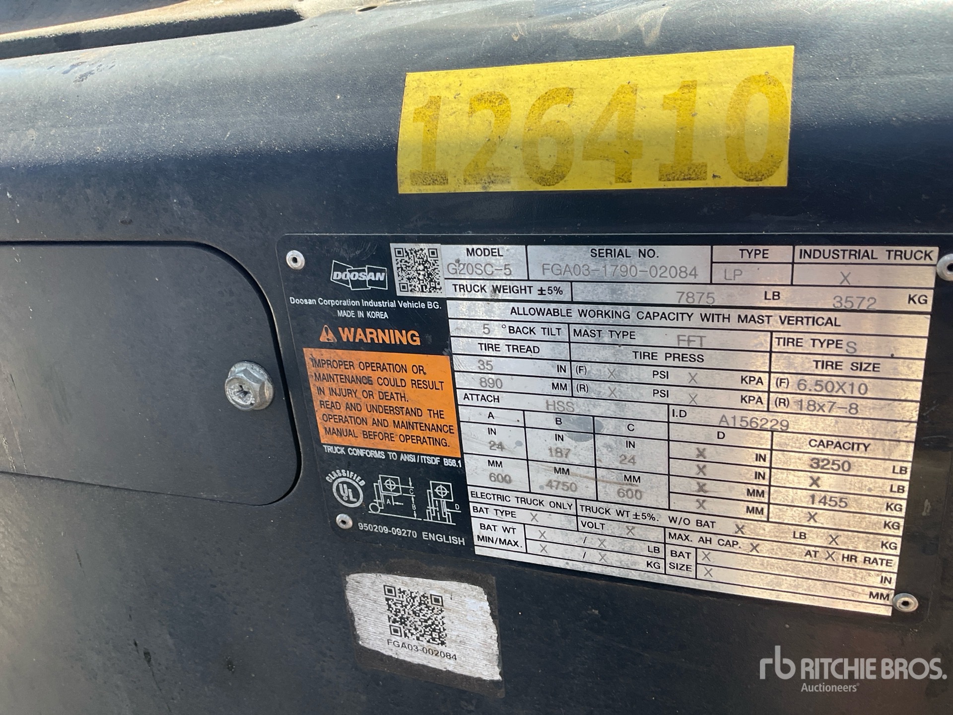 Photo of 2021 Doosan G20SC-5