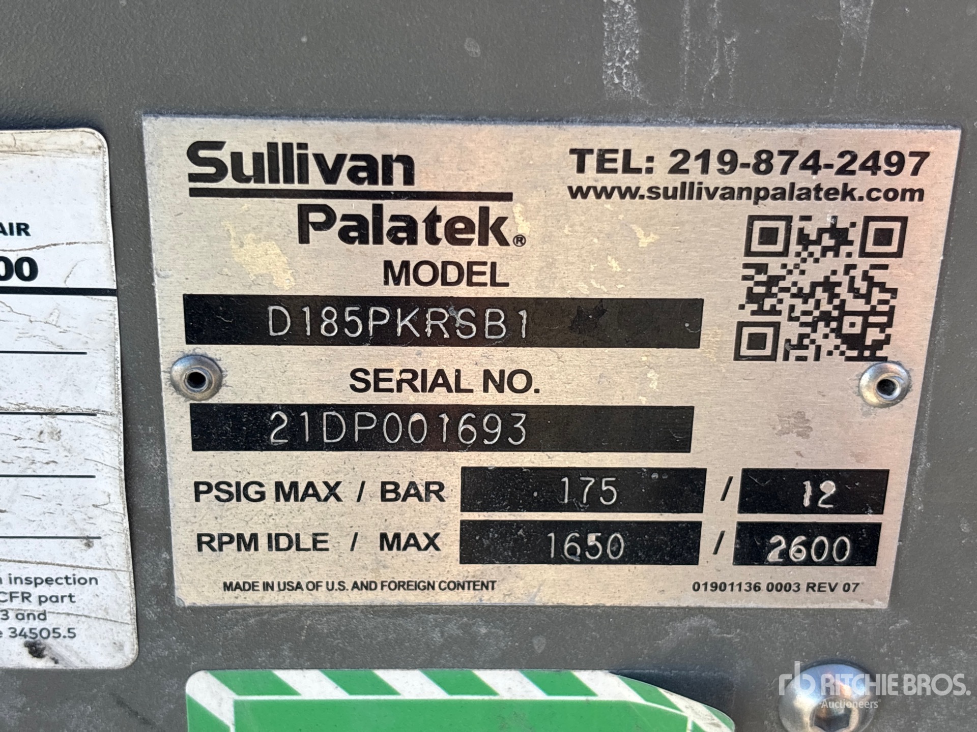 2021 Sullivan D185PKRSB1