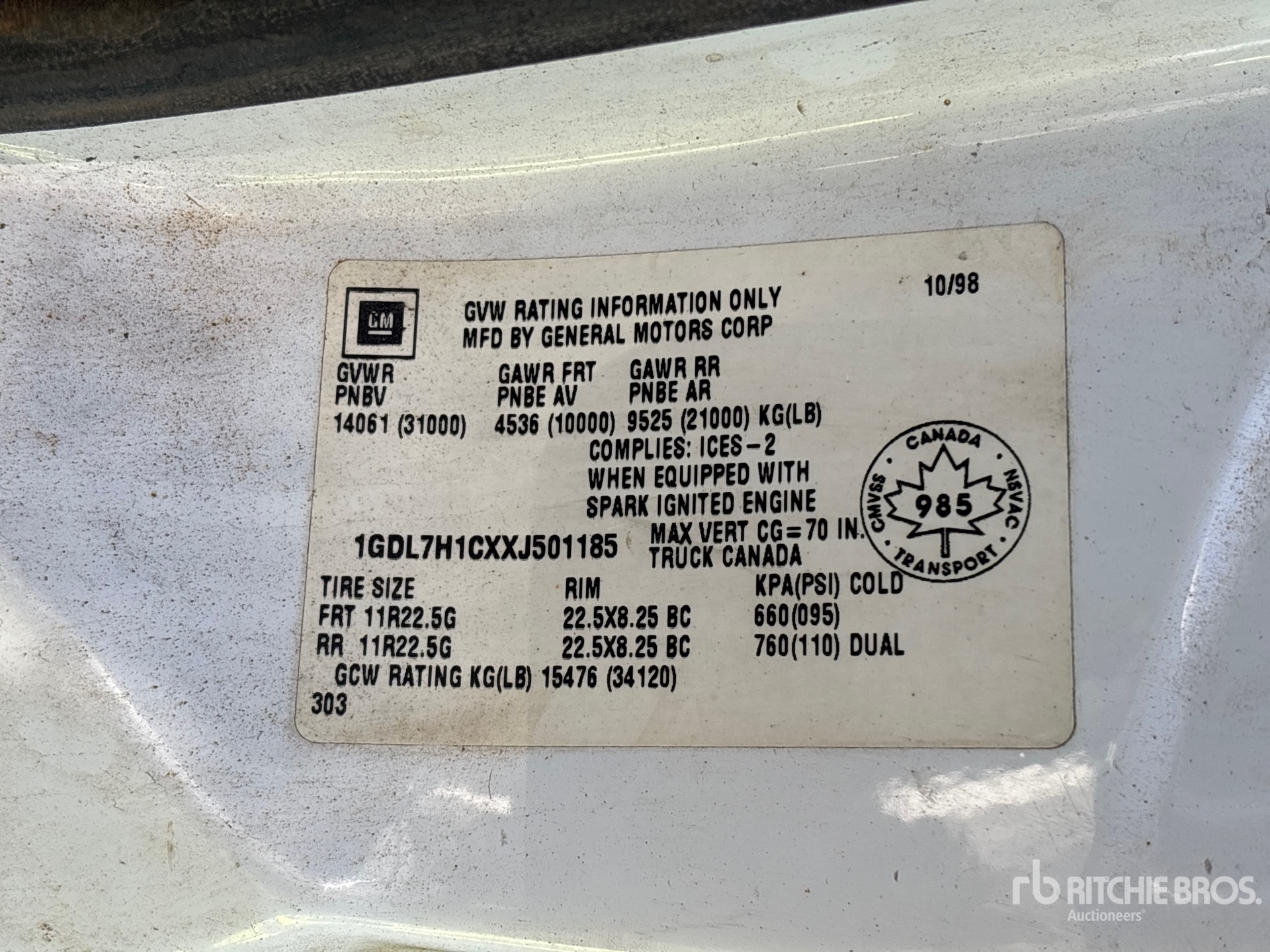 1999 GMC 7500 TOP KICK