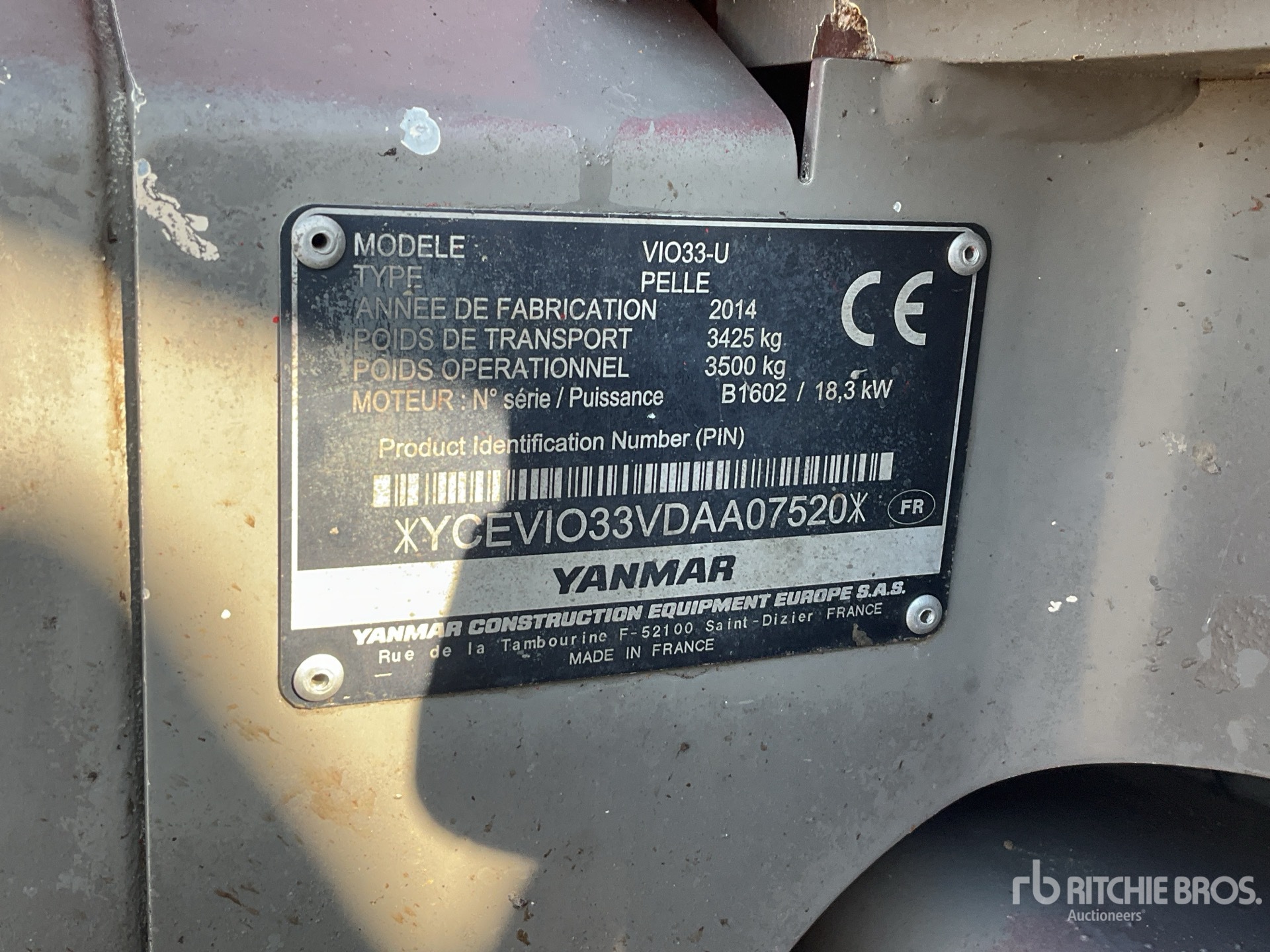 2014 Yanmar VIO33-U