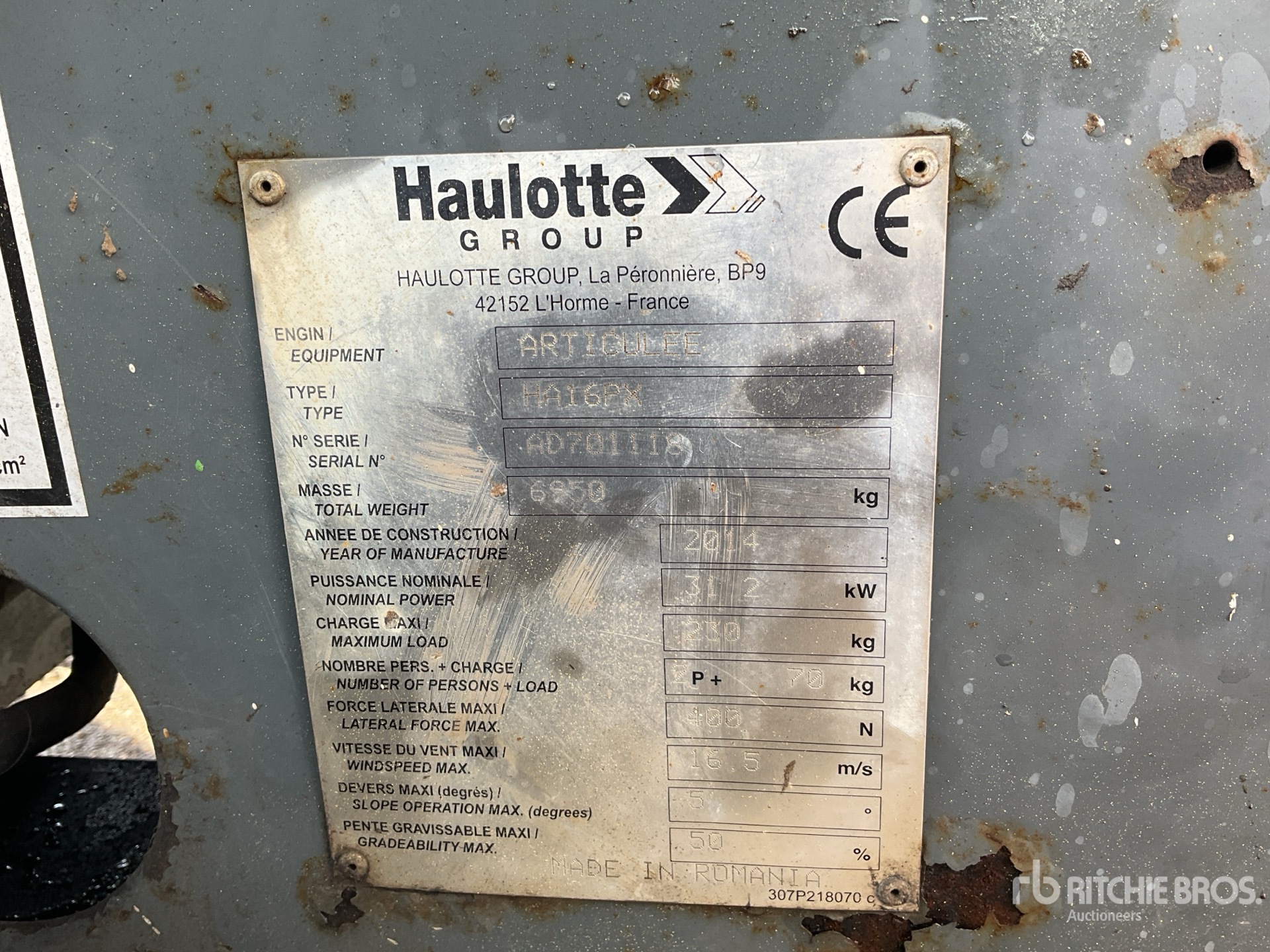 2014 Haulotte HA16PX