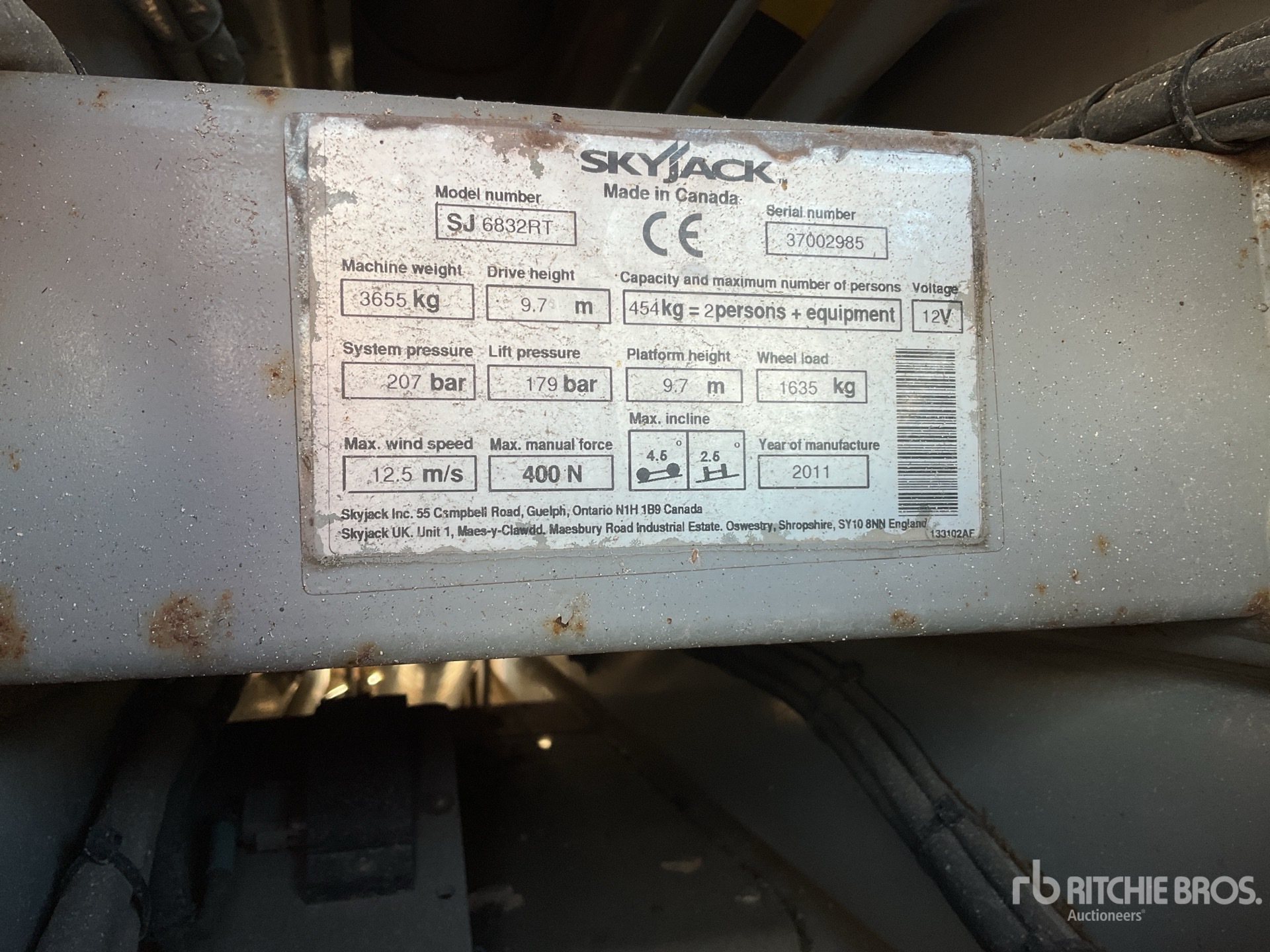2011 Skyjack SJ6832 RT