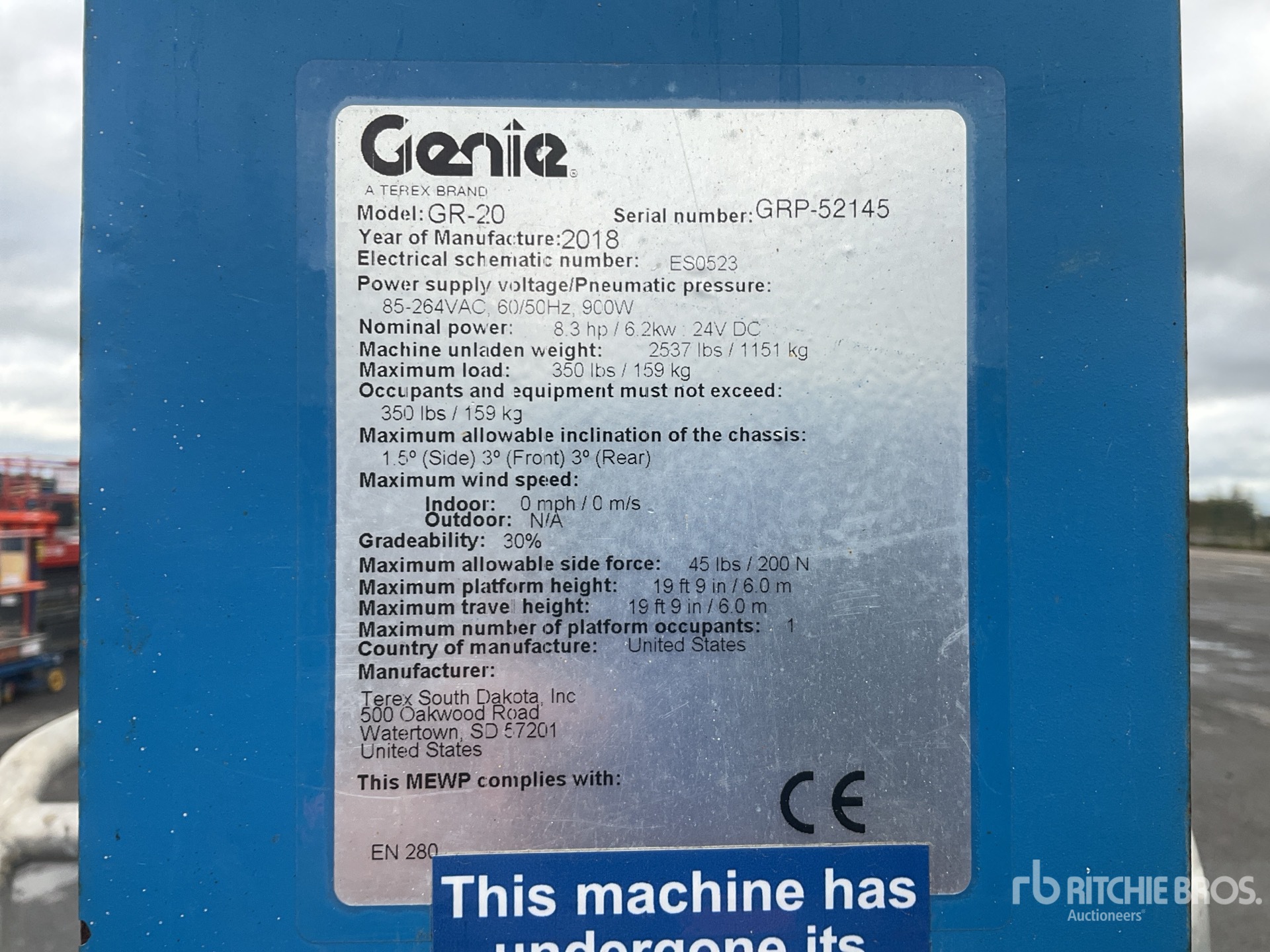 2018 Genie GR-20