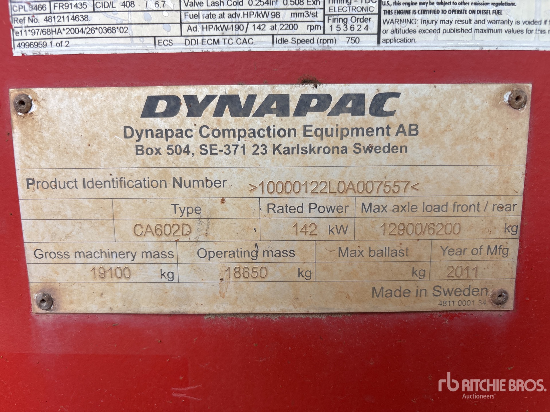 2011 Dynapac CA602D