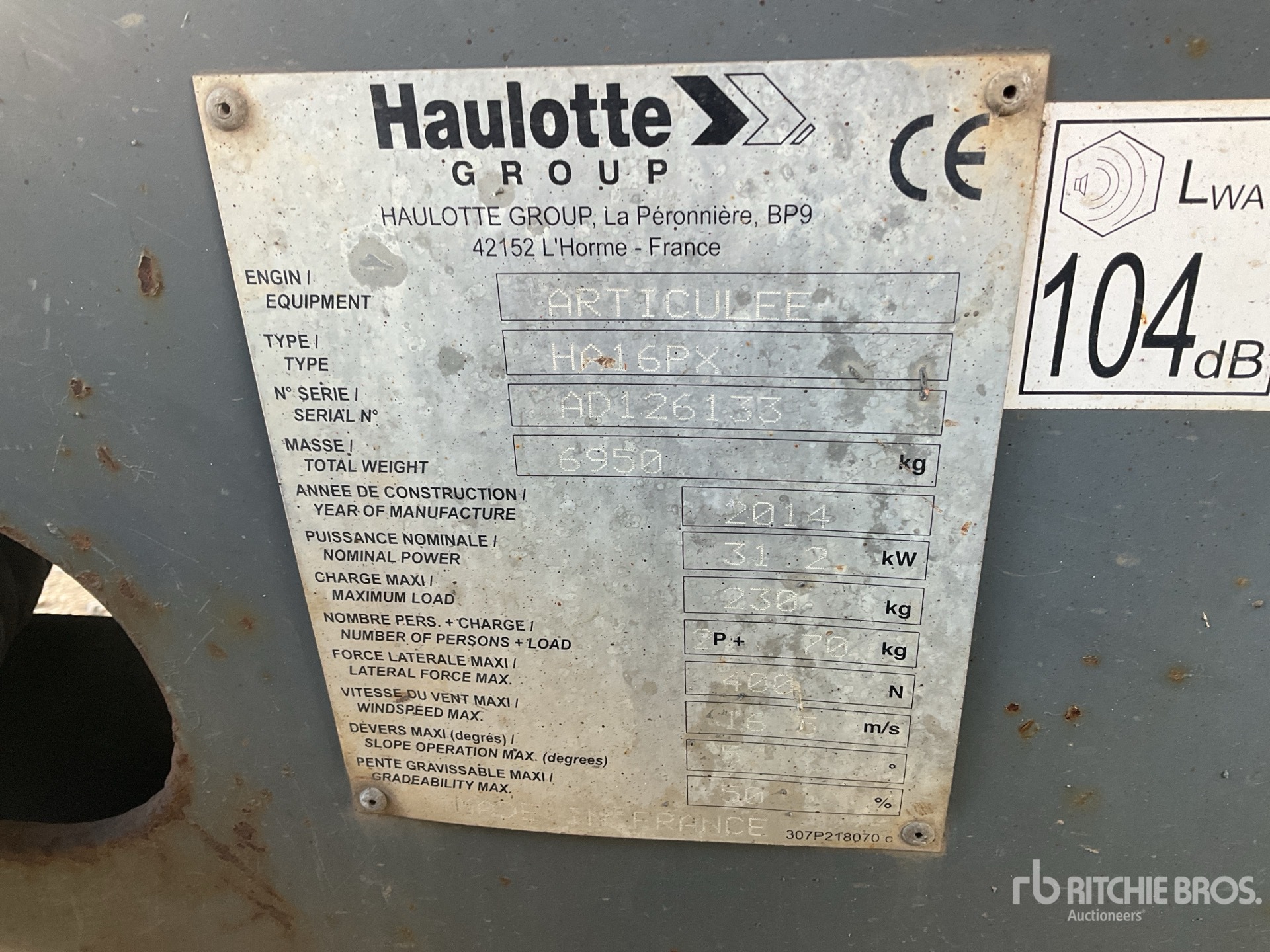 2014 Haulotte HA16PX