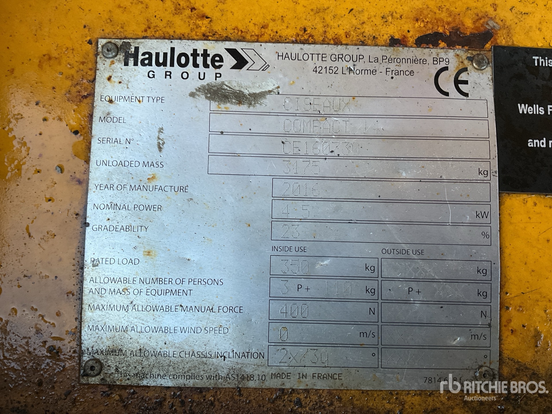 2016 Haulotte COMPACT 14