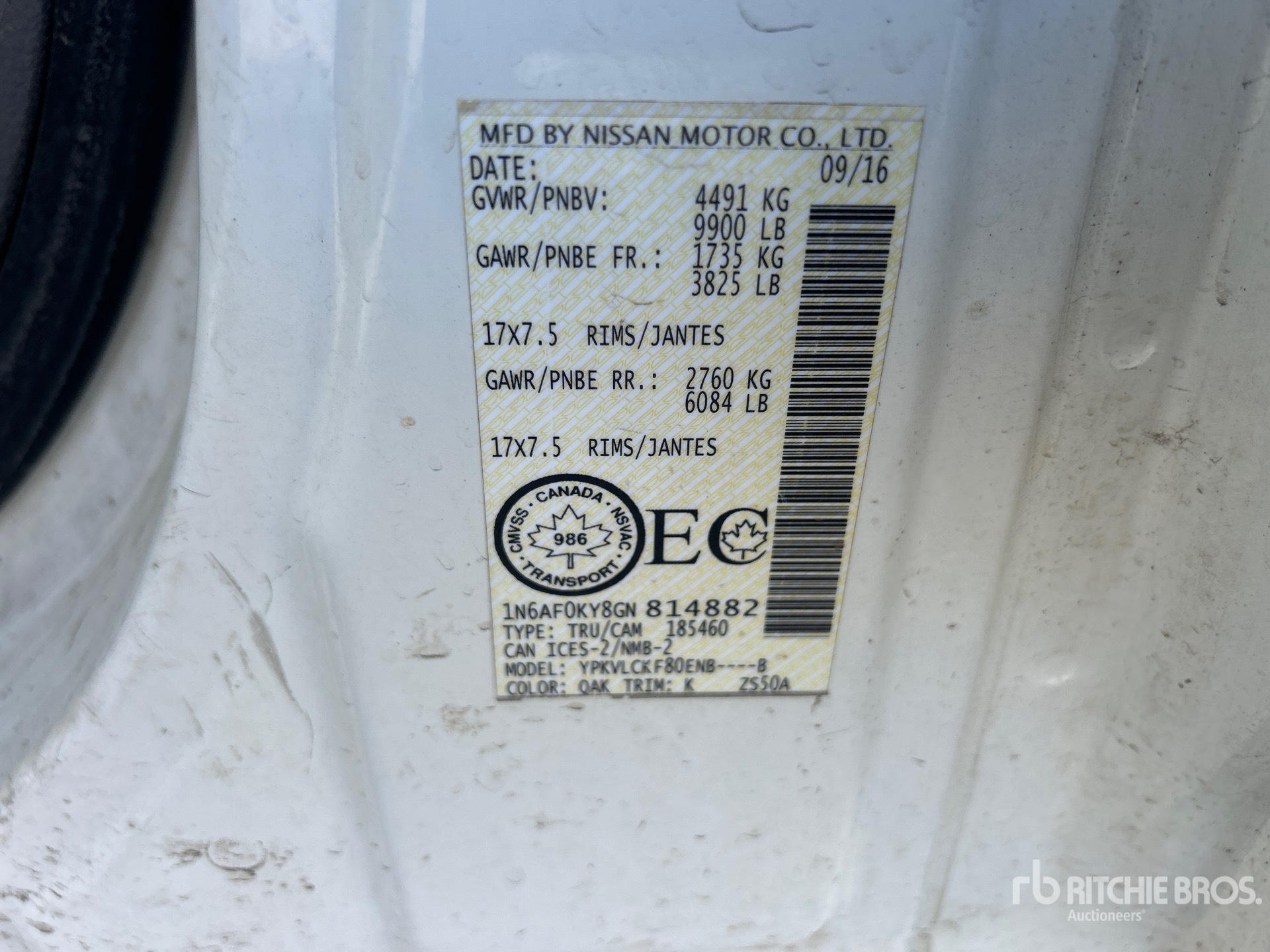 2016 Nissan NV3500