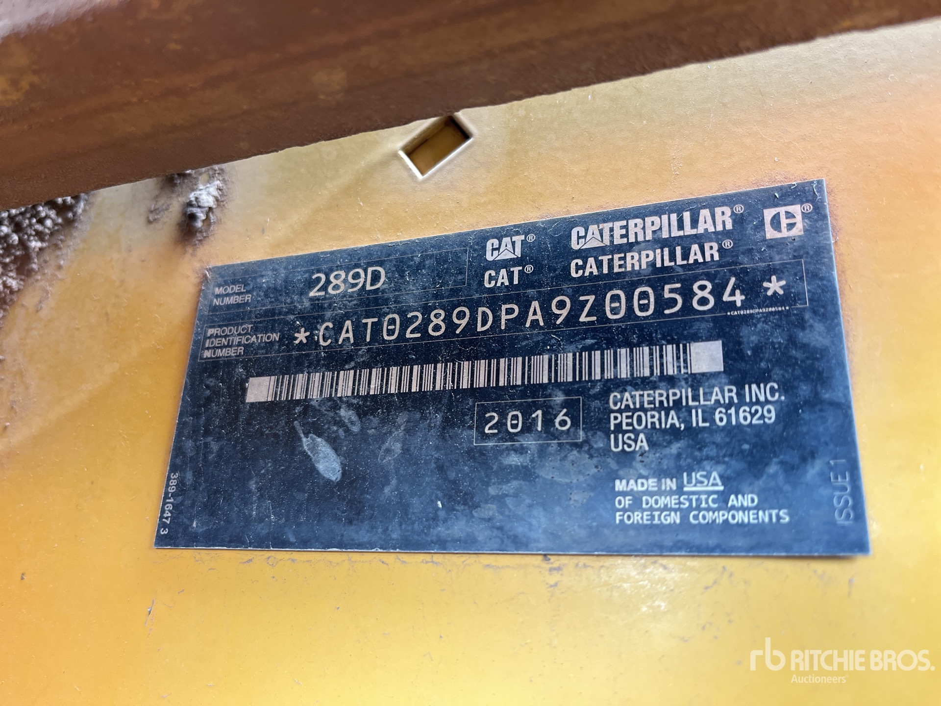 2016 Caterpillar 289D