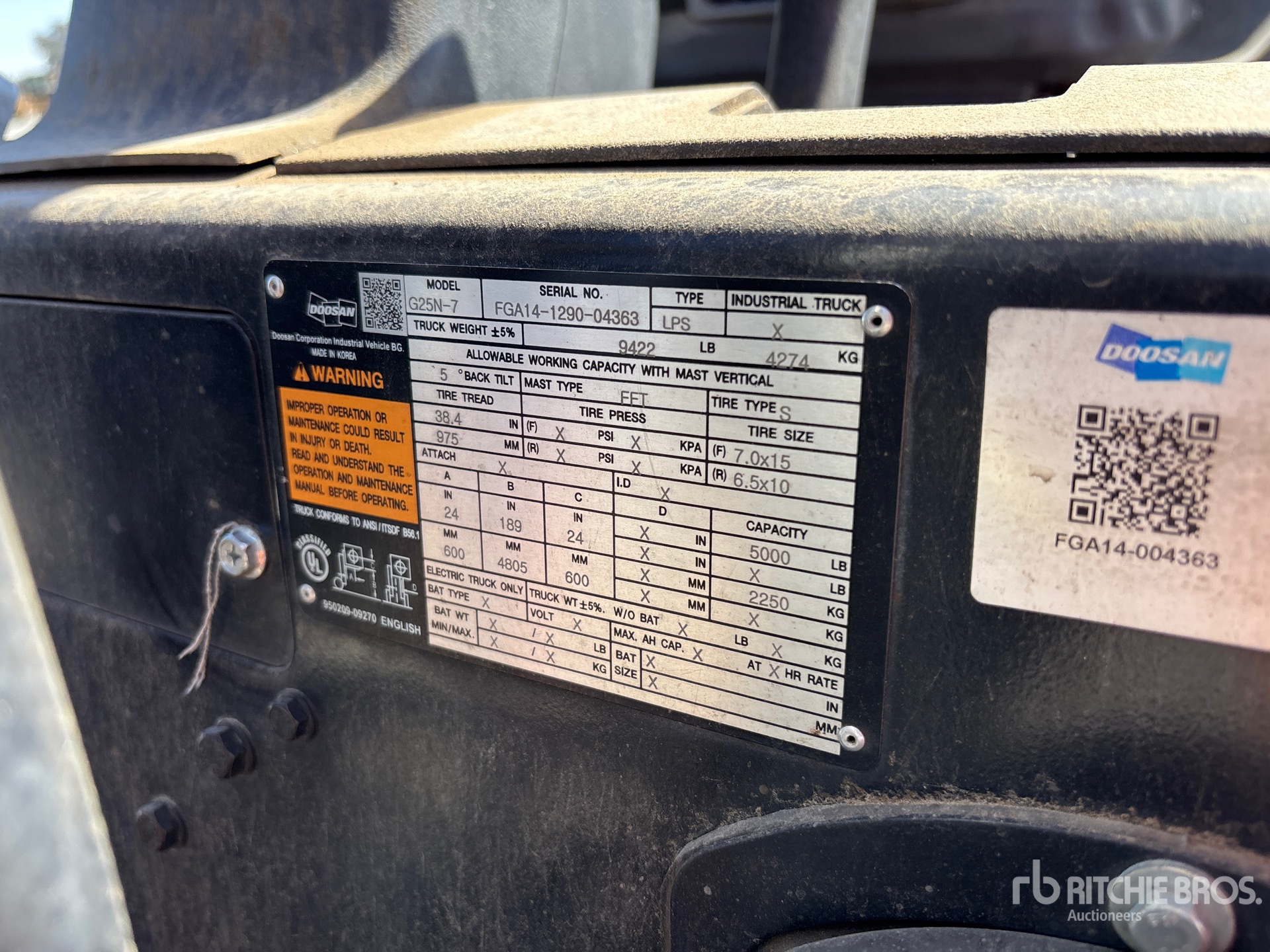 2020 Doosan G25N-7LP
