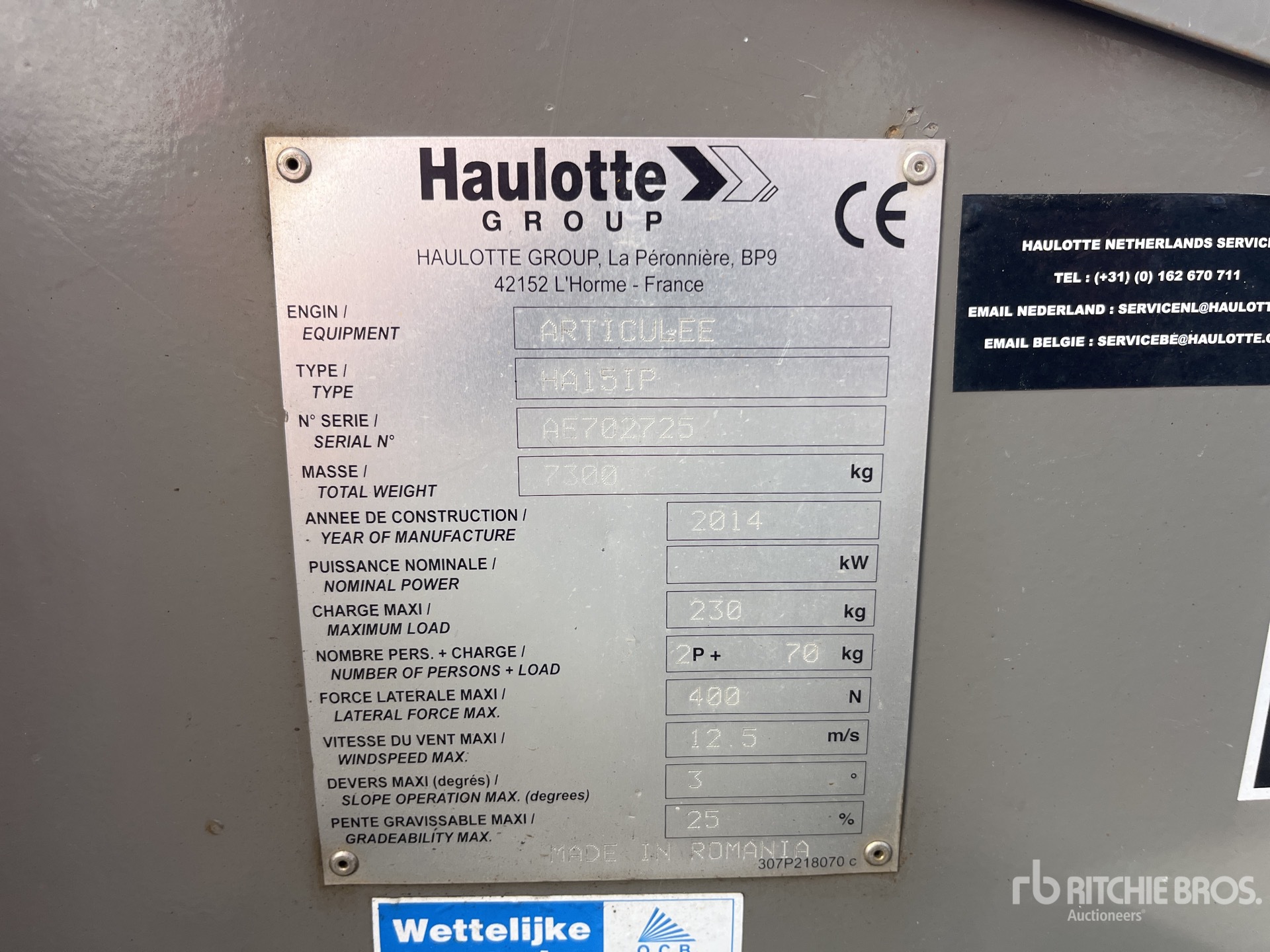 2014 Haulotte HA15IP