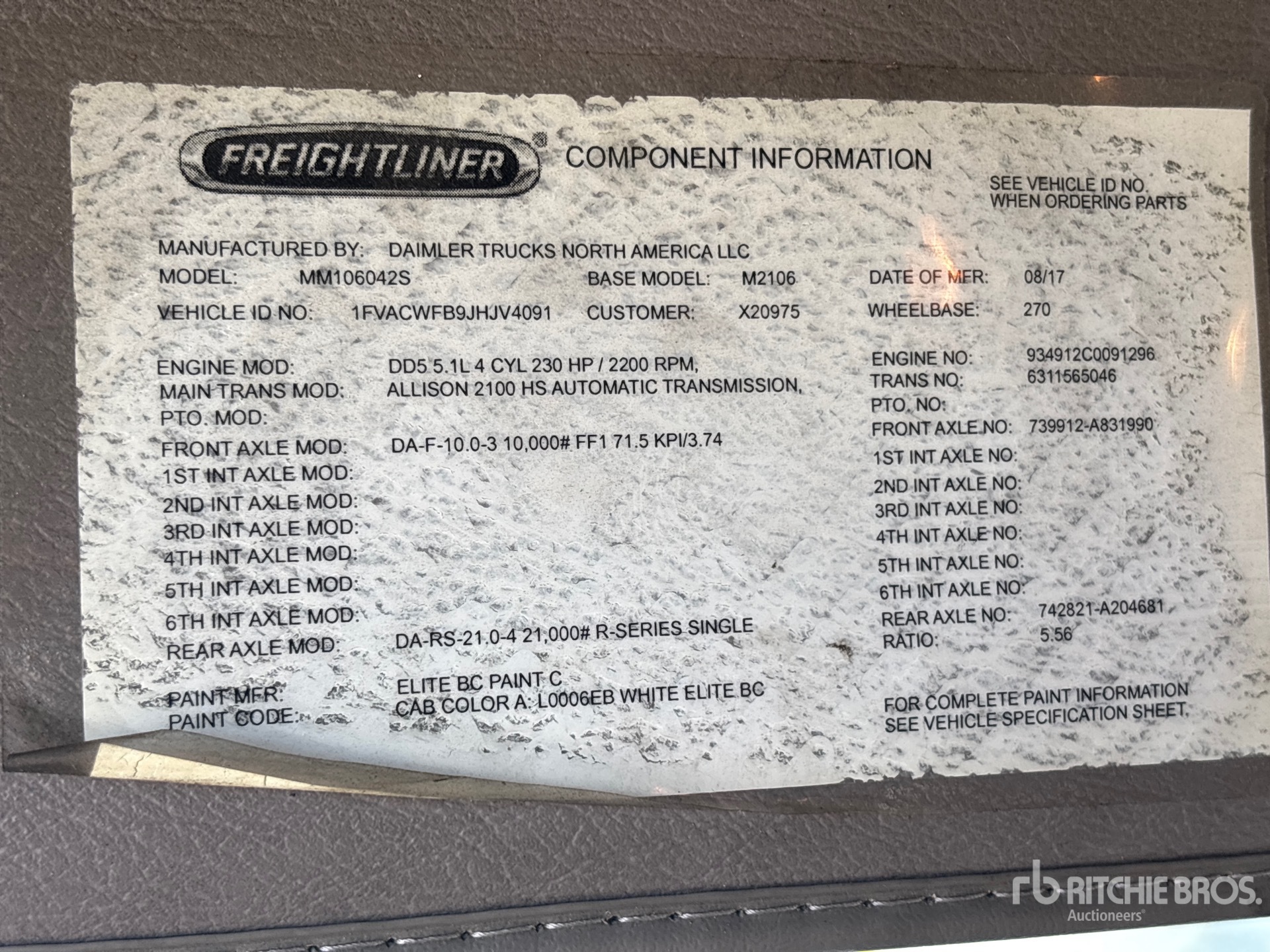 2018 Freightliner M2 106