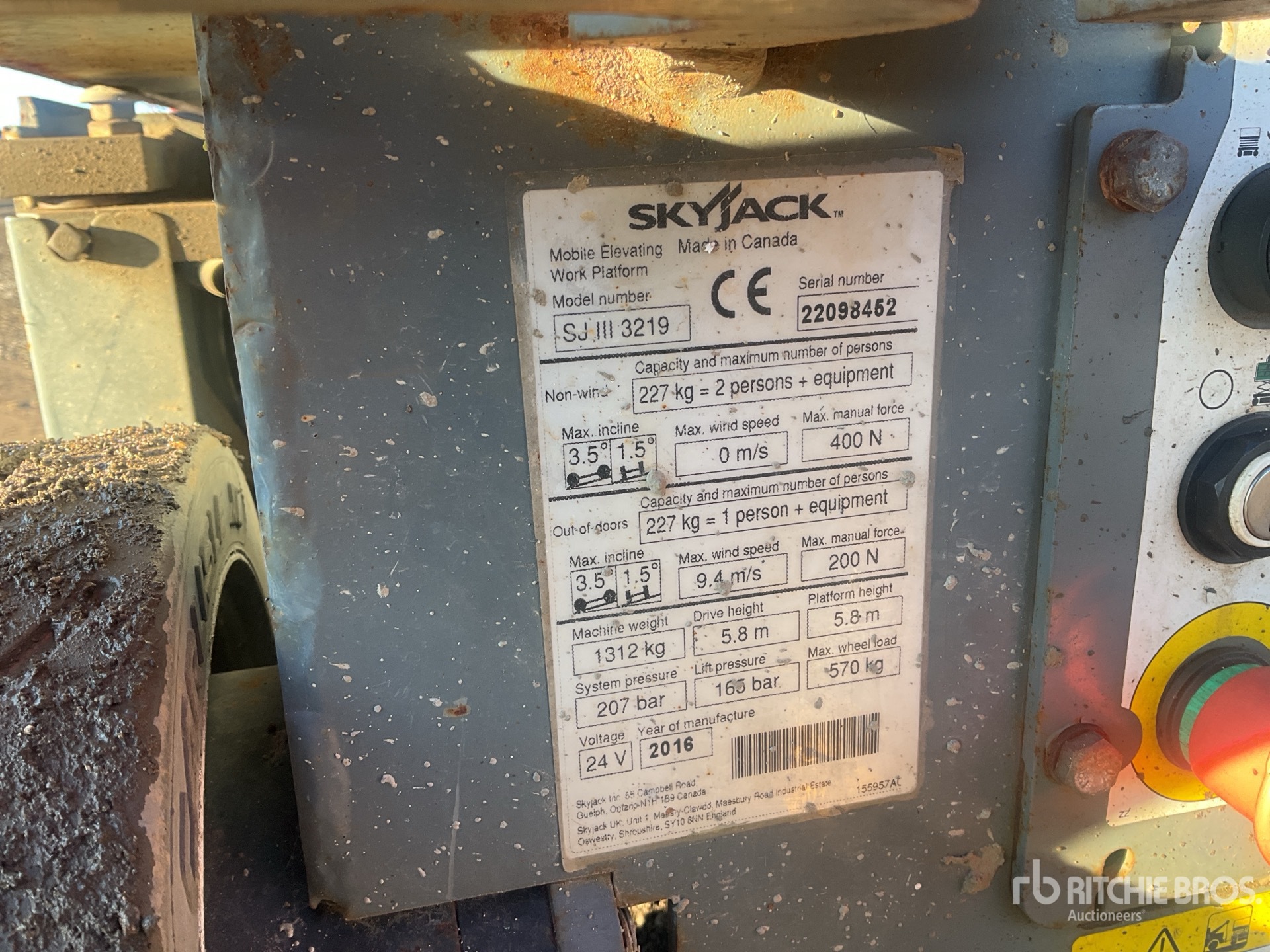 2016 Skyjack SJIII3219