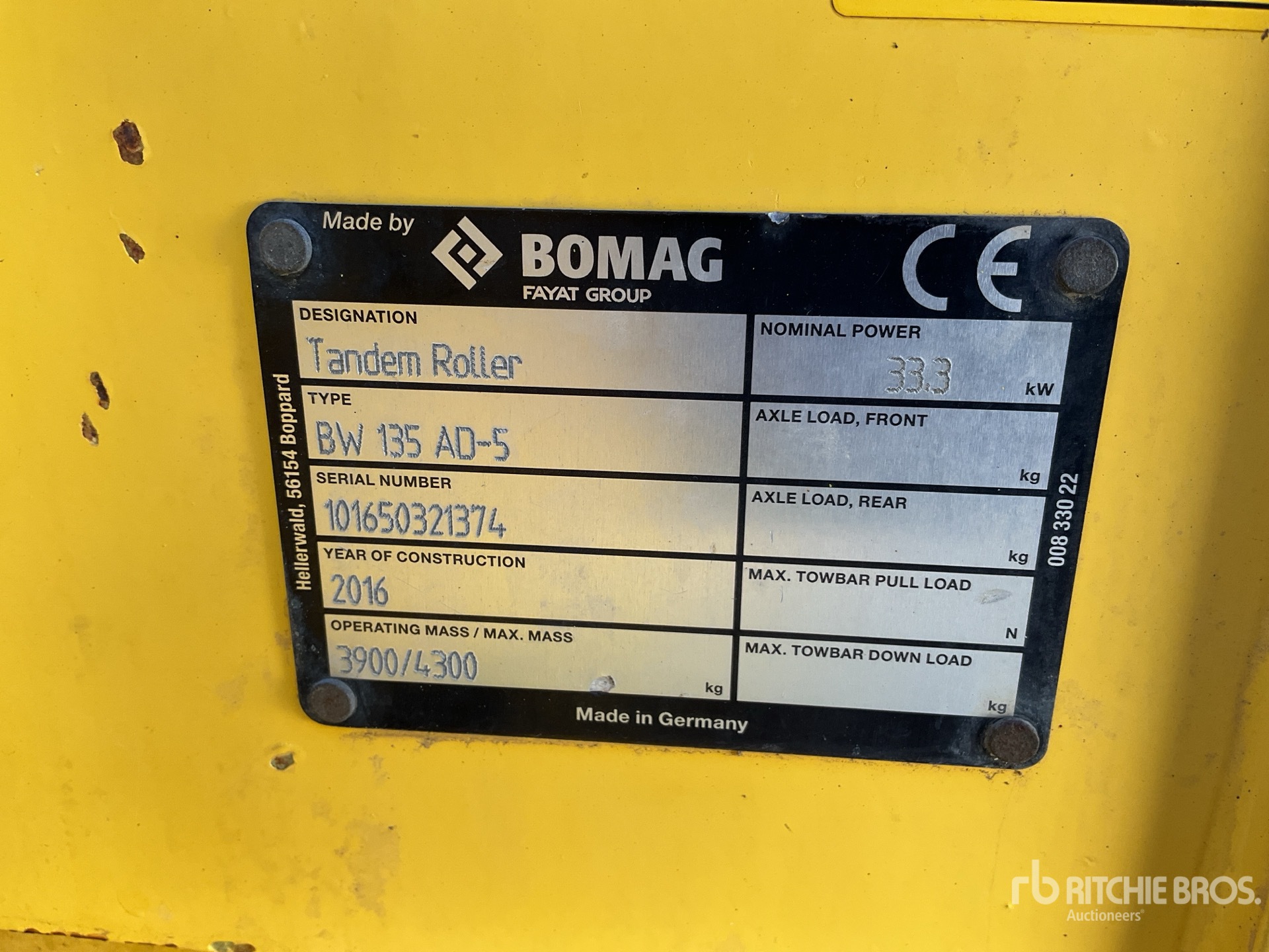 2016 Bomag BW135AD-5
