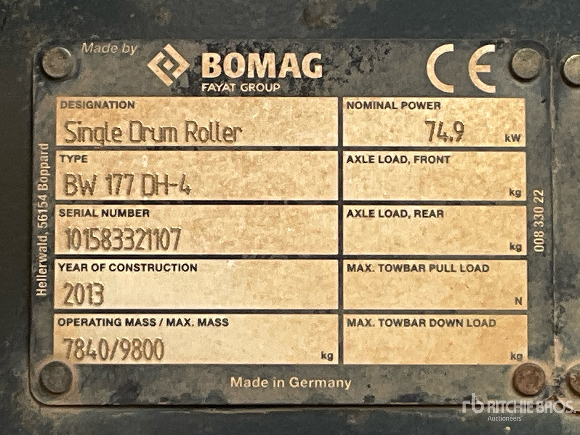 2013 Bomag BW177DH-4