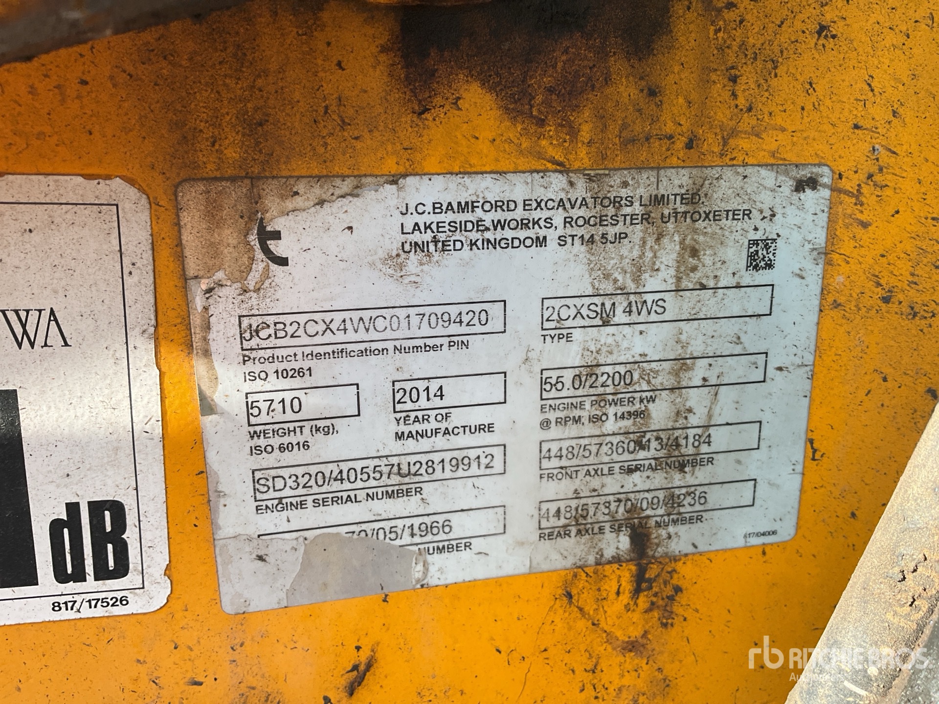2014 JCB 2CX STREETMASTE
