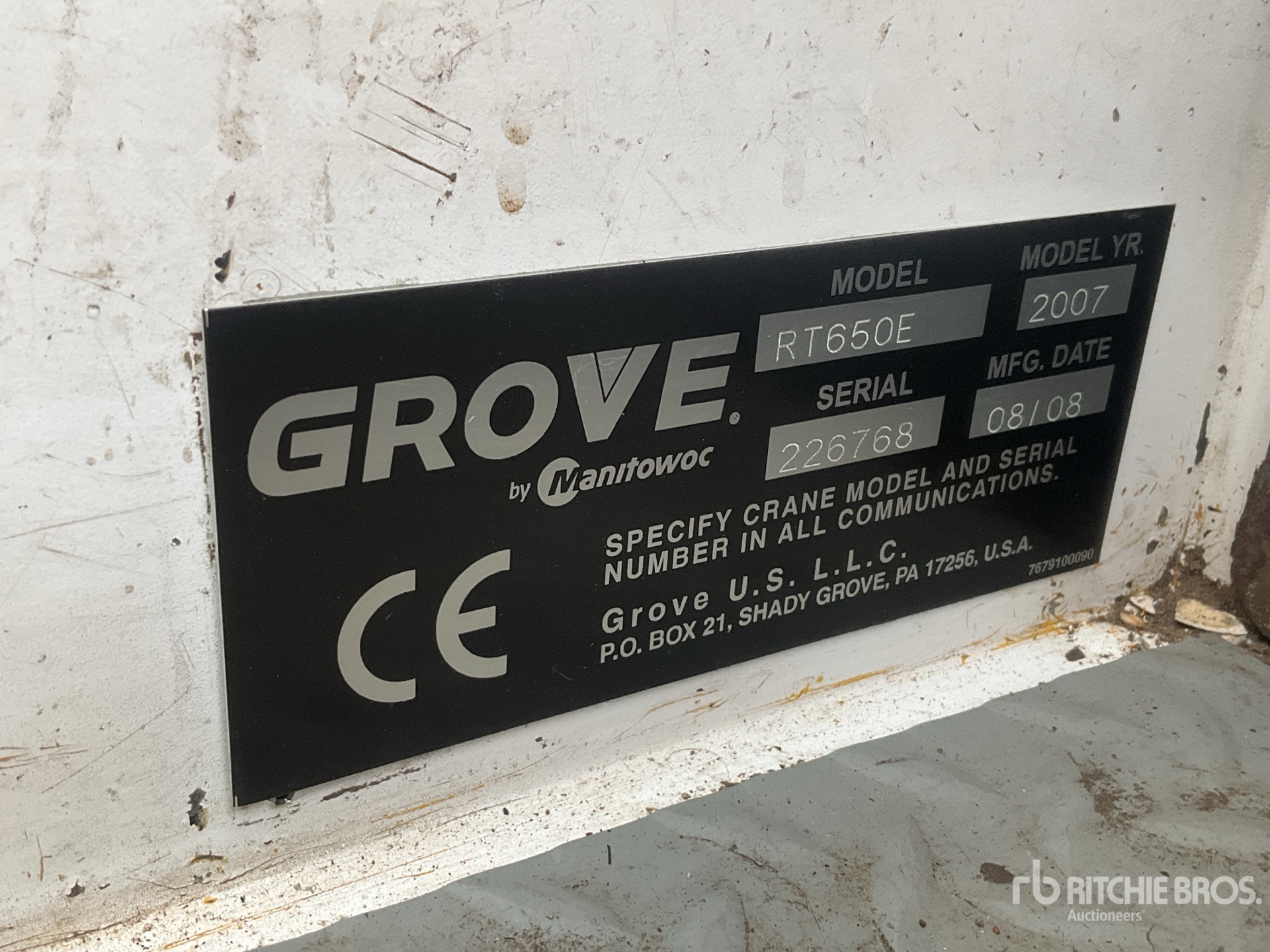 2008 Grove RT650E