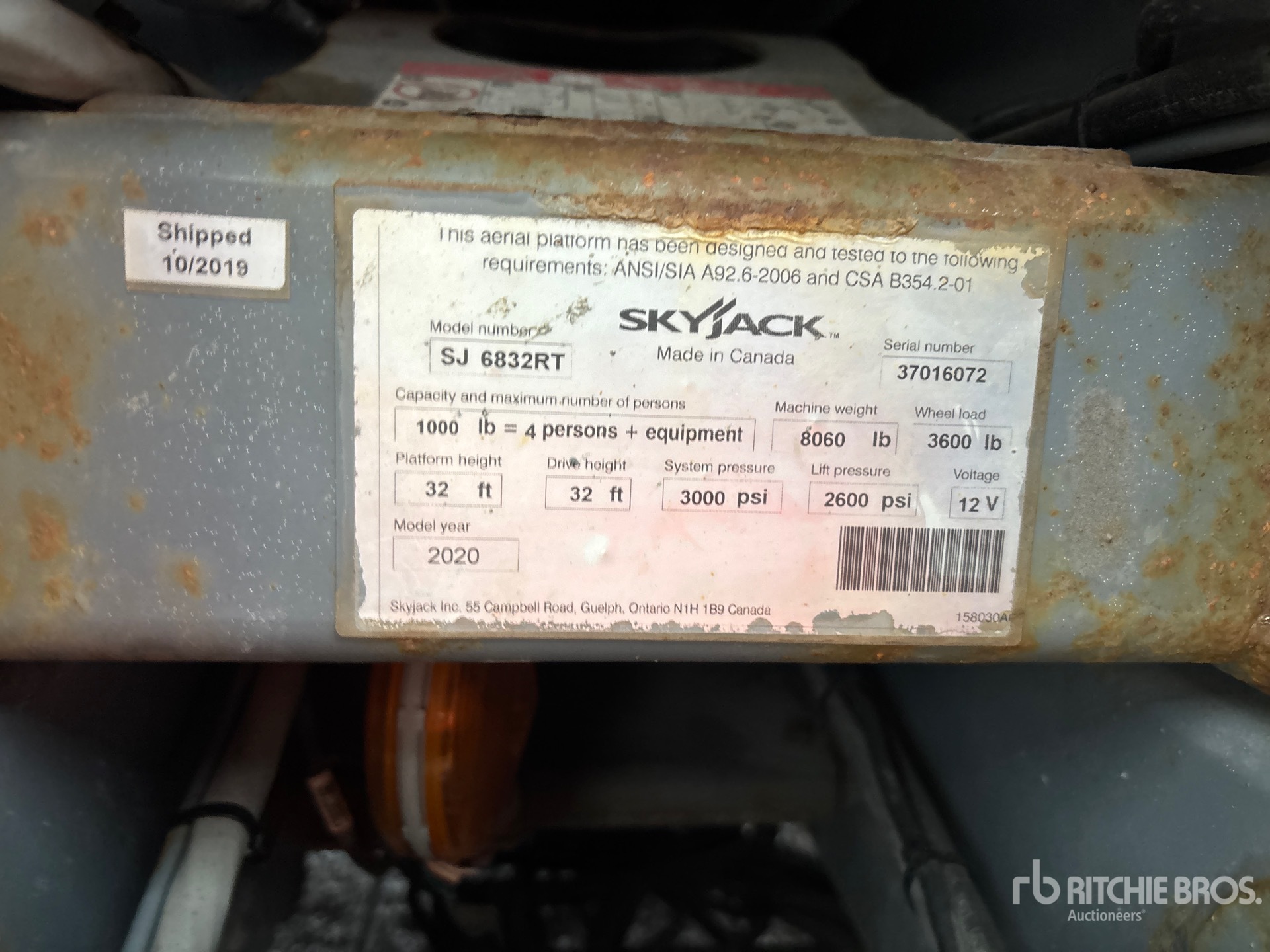 2020 Skyjack SJ6832 RT