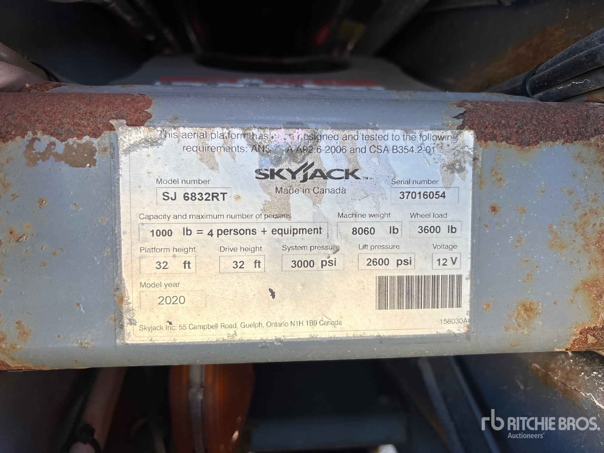 2020 Skyjack SJ6832 RT
