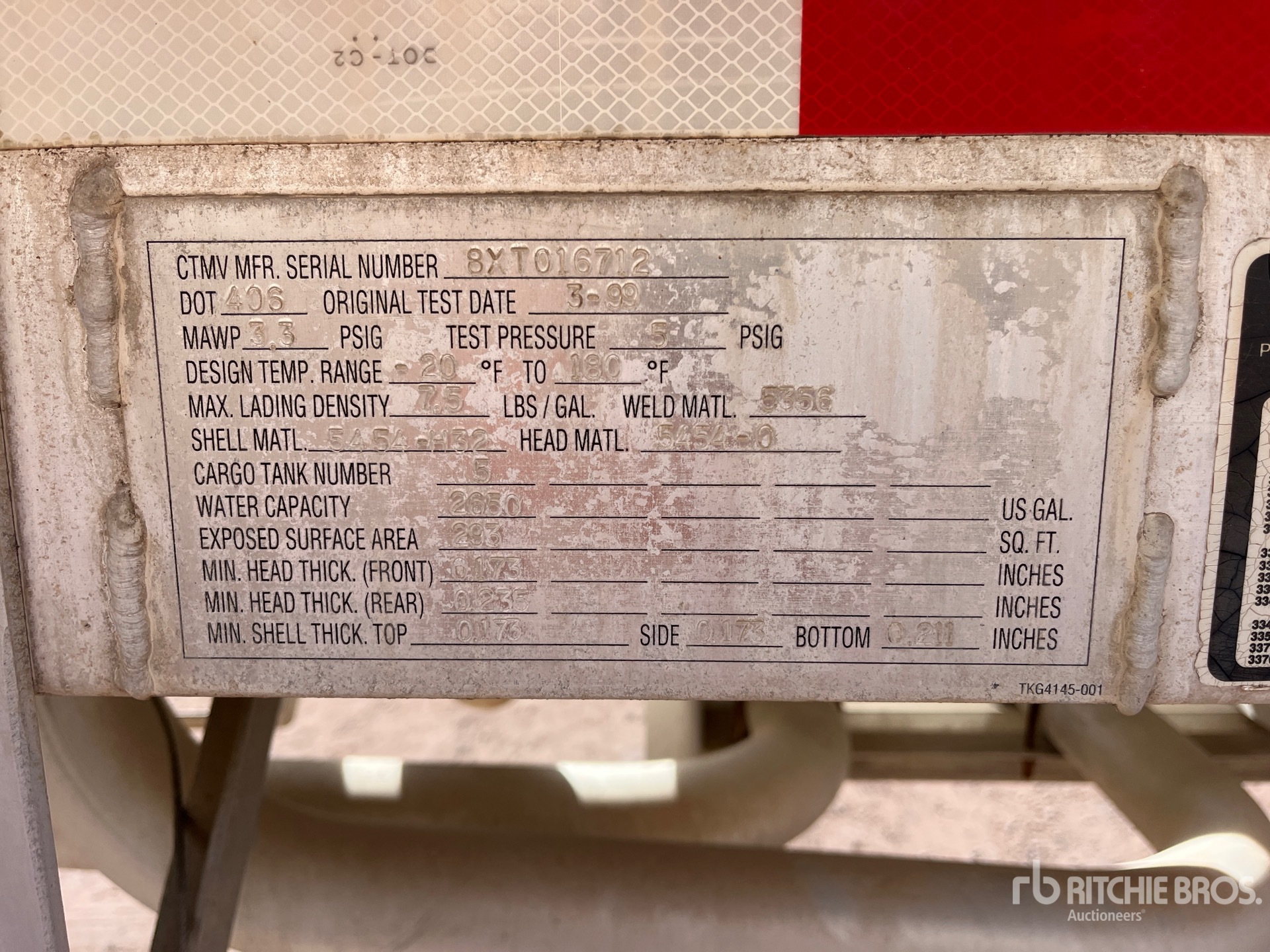 1999 Fruehauf 6550 gal T/A