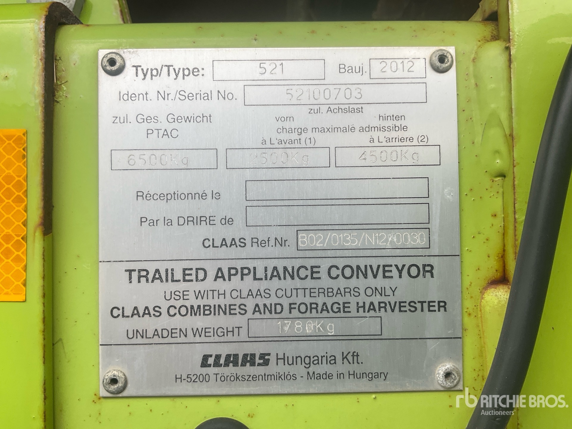 2012 Claas 1050