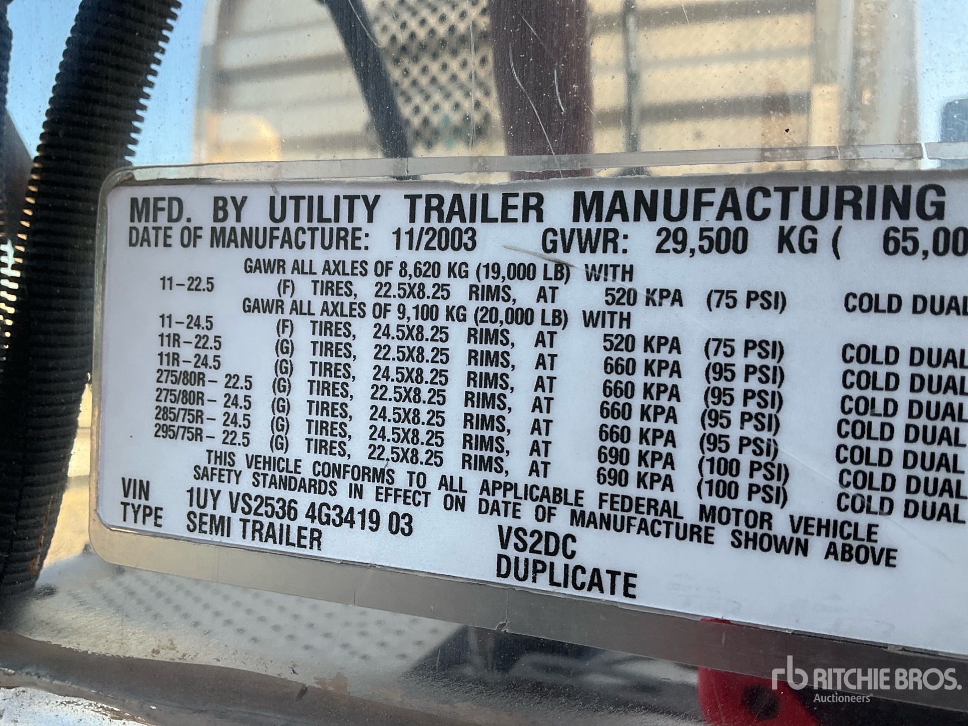 2004 Utility 53 FT T/A