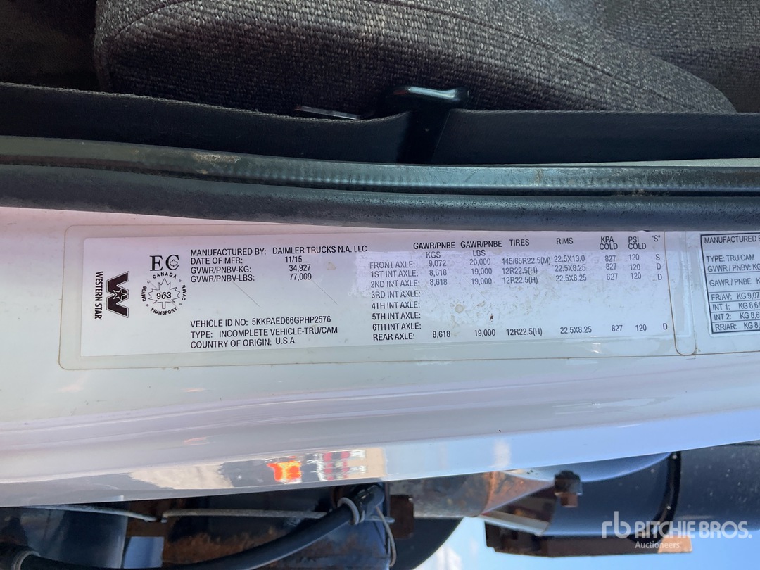 2016 Western Star 4900FA