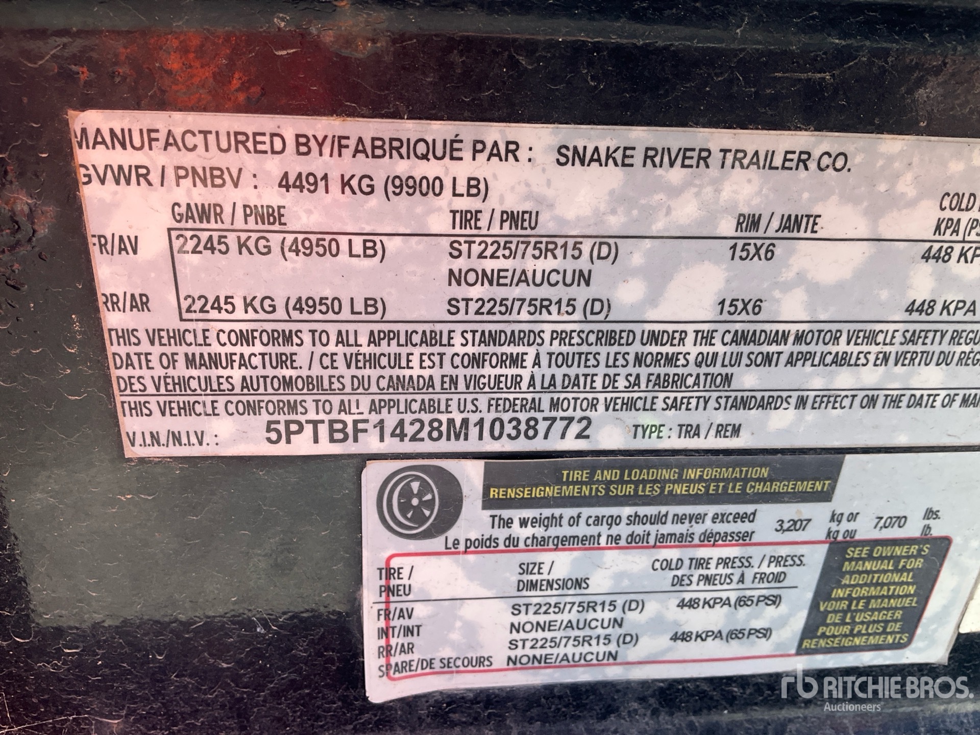 2021 Snake River 14 FT T/A