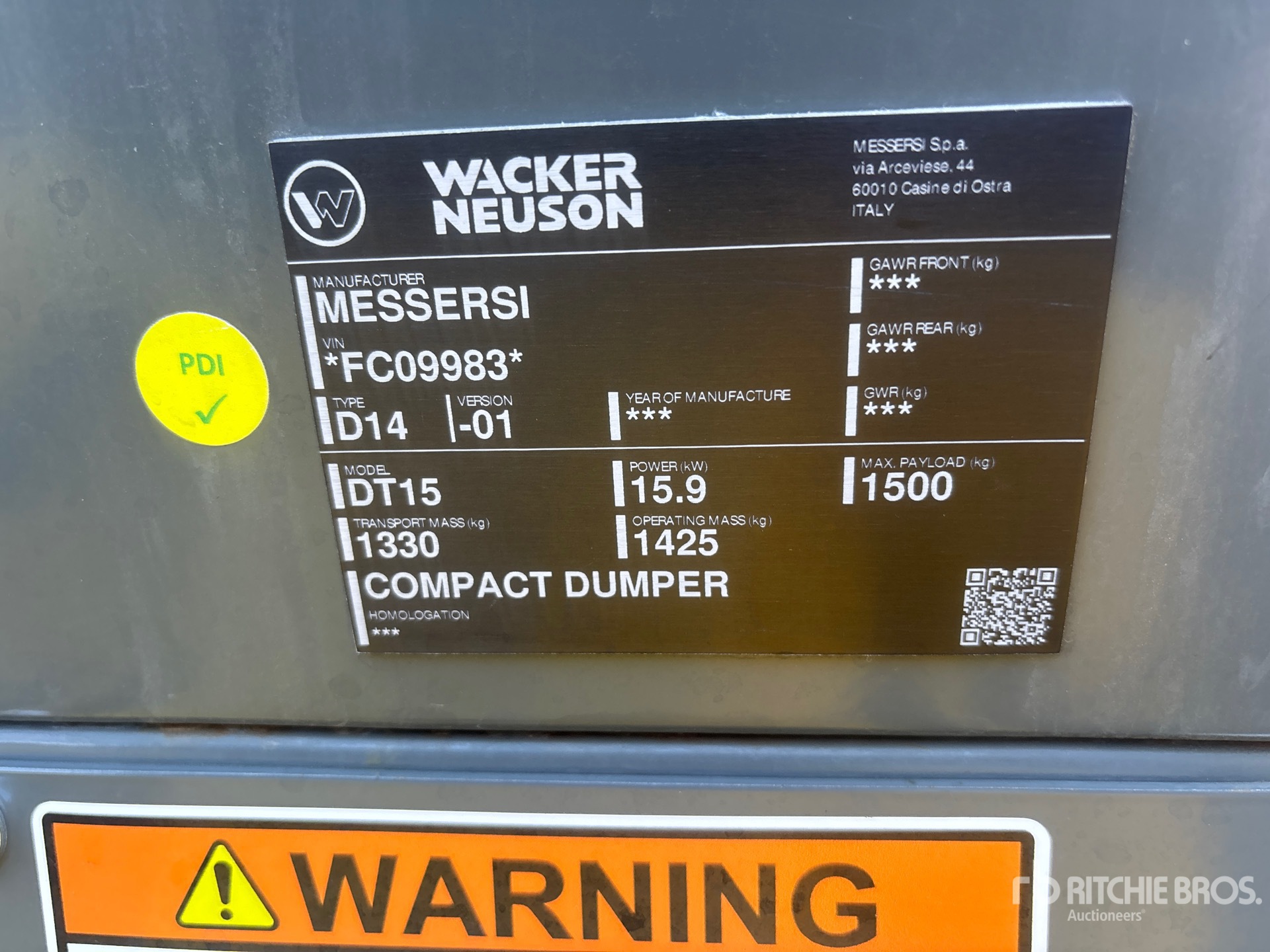 2025 Wacker Neuson DT15