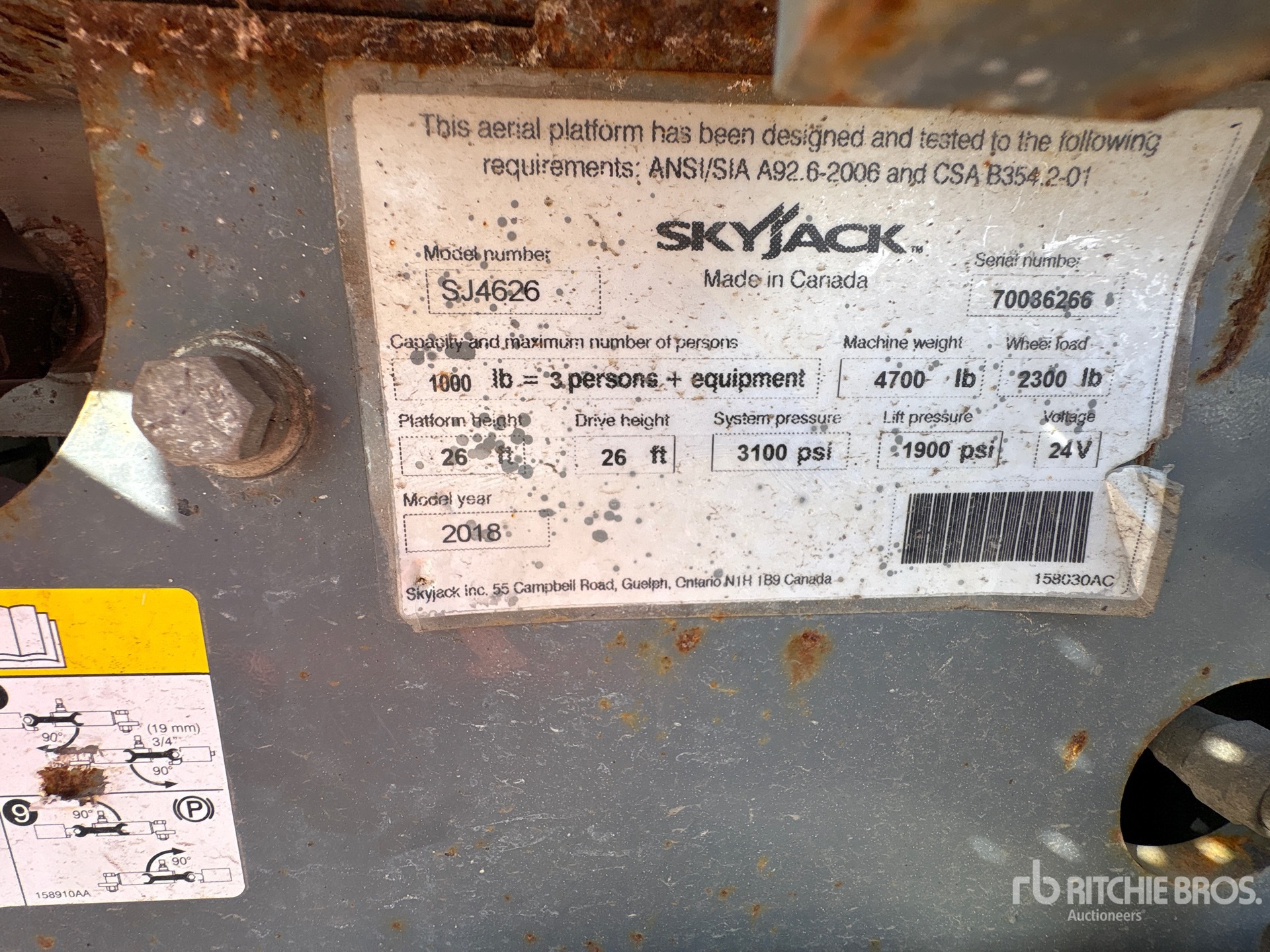 2018 Skyjack SJ4626