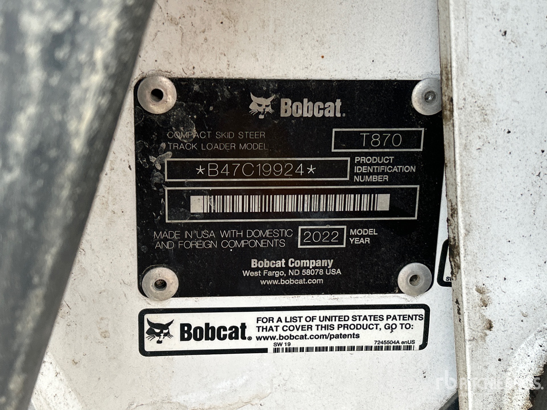 2022 Bobcat T870