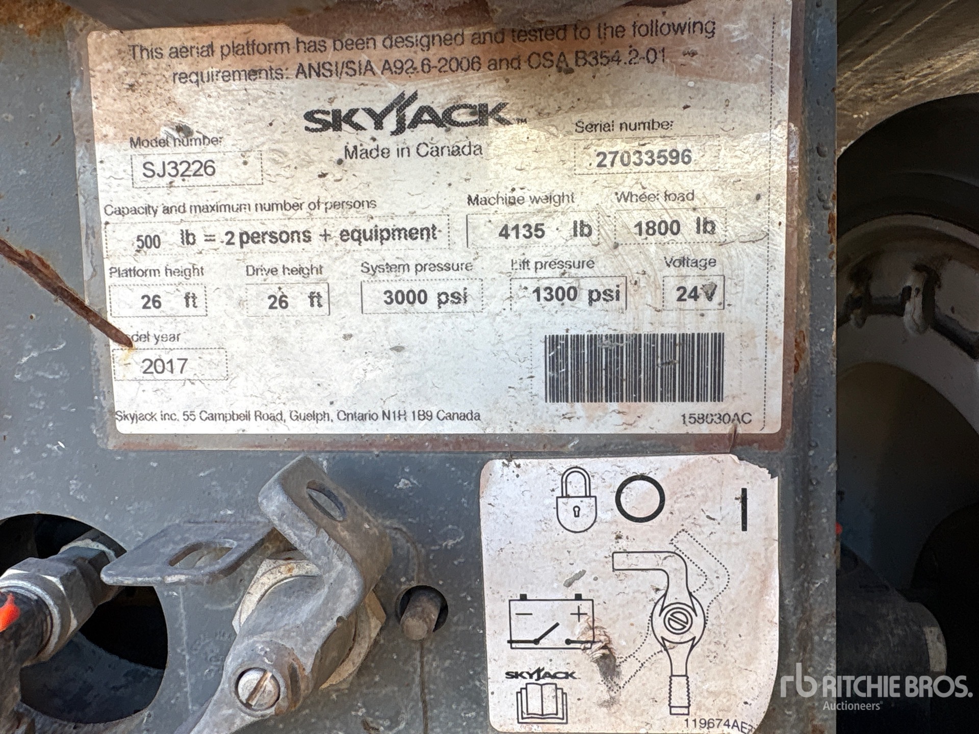 2017 Skyjack SJ 3226