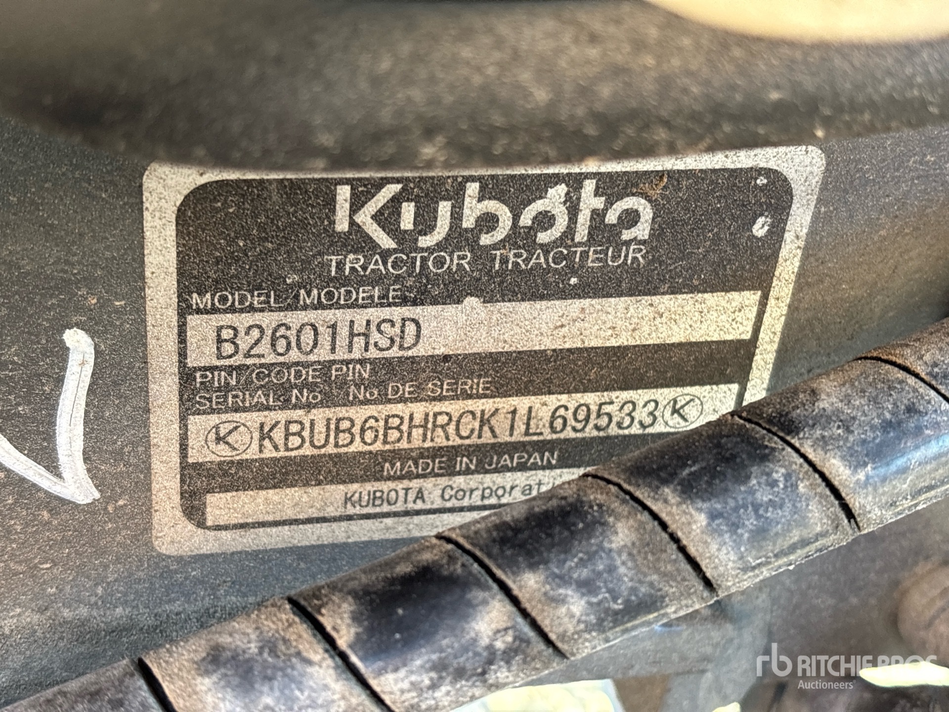 2019 Kubota B2601HSD