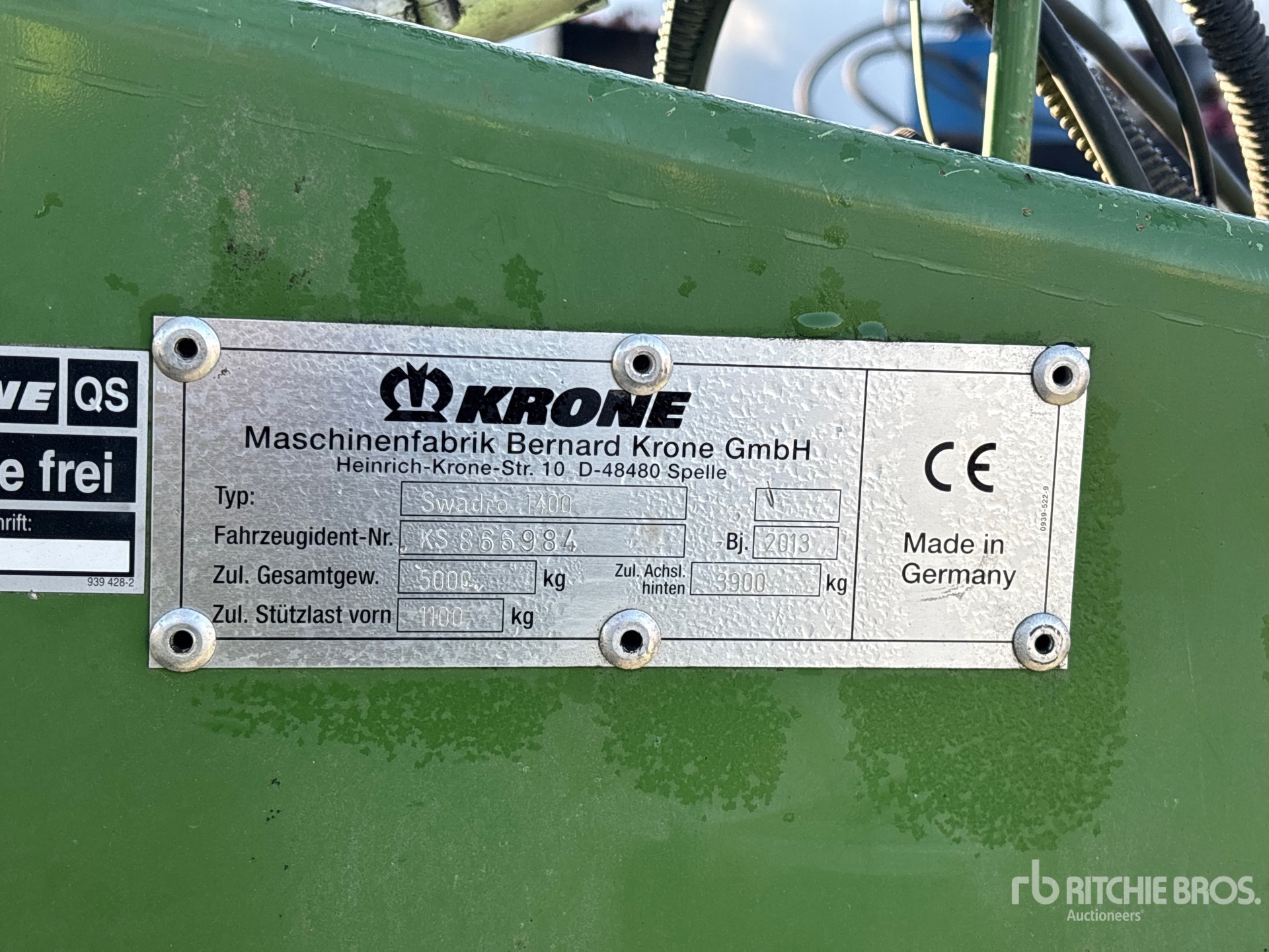 2013 Krone SWADRO SW1400