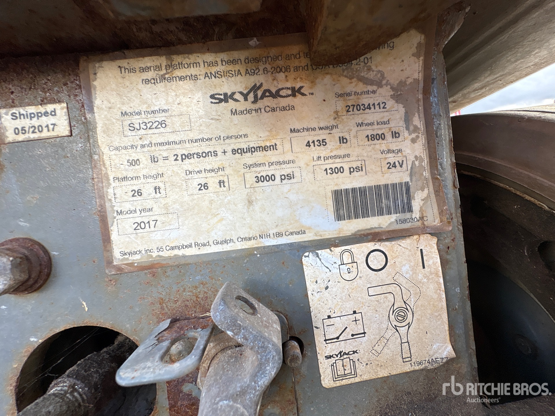 2017 Skyjack SJ 3226