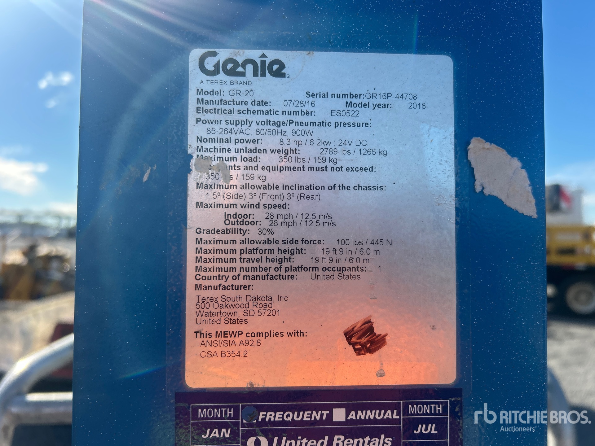 2016 Genie GR-20