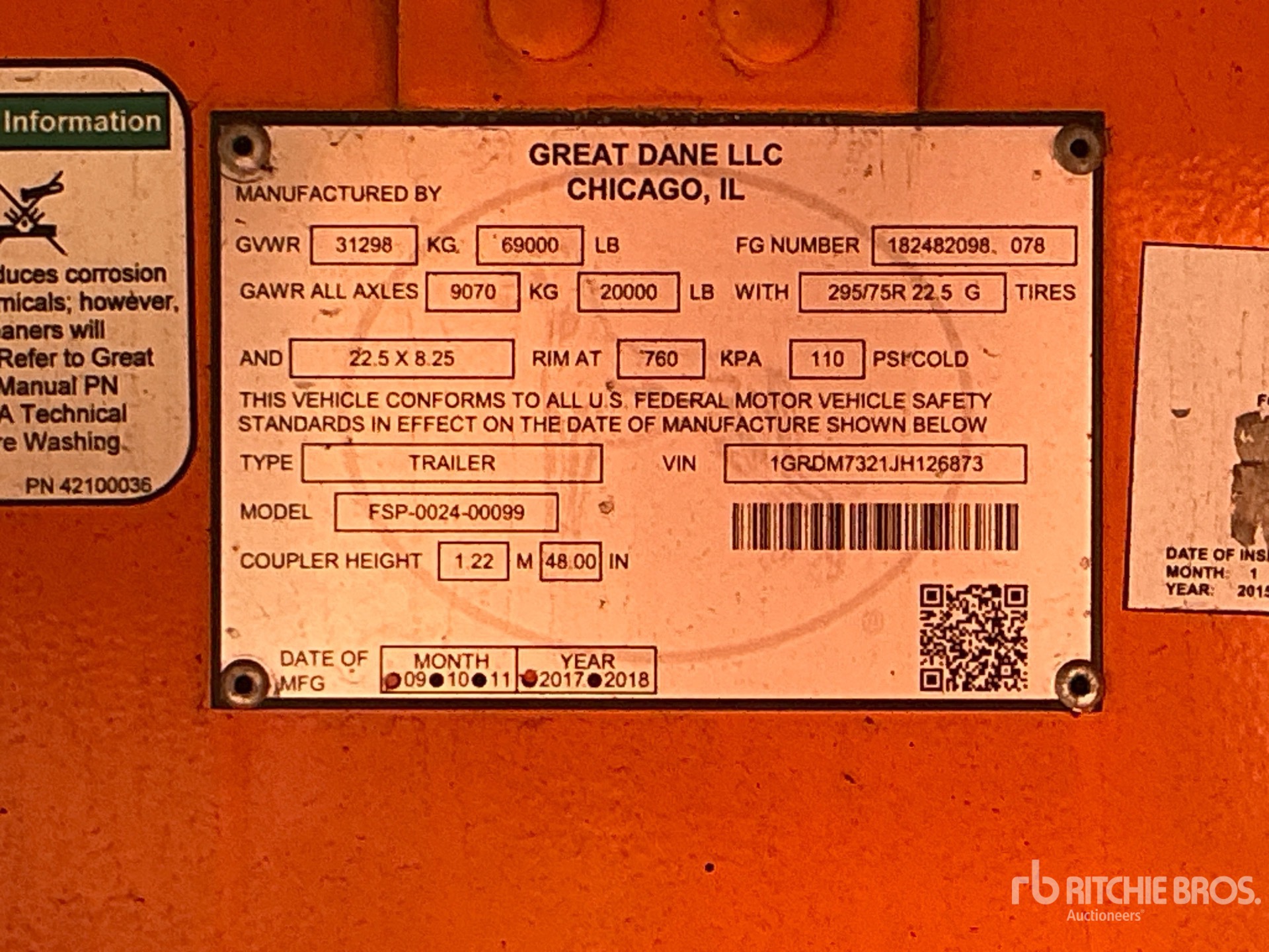 2018 Great Dane FSP-0024-00099