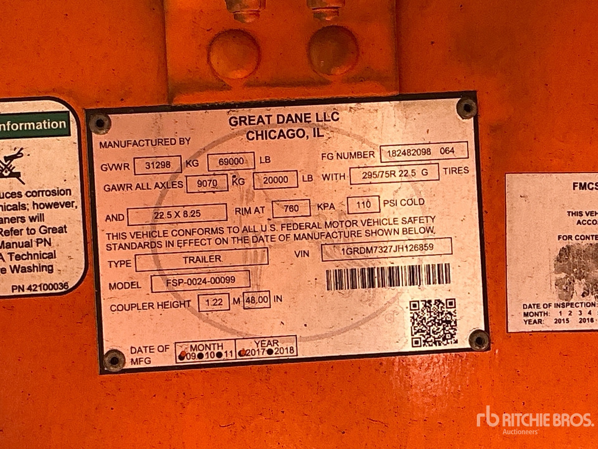 2018 Great Dane FSP-0024-00099