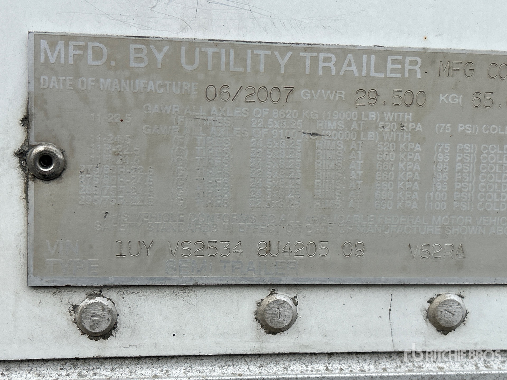 2008 Utility 53 FT X 102 IN T/A