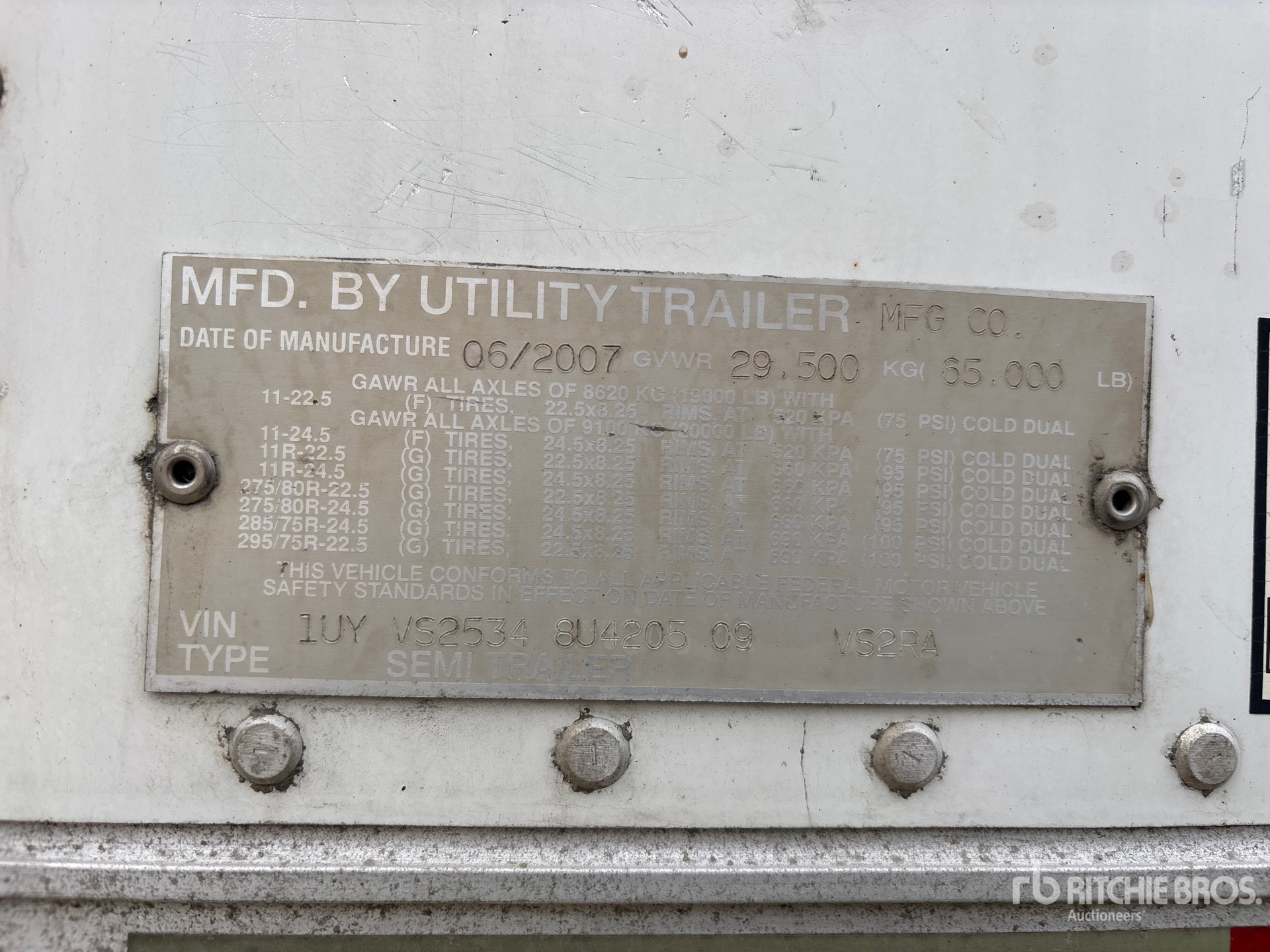 2008 Utility 53 FT X 102 IN T/A
