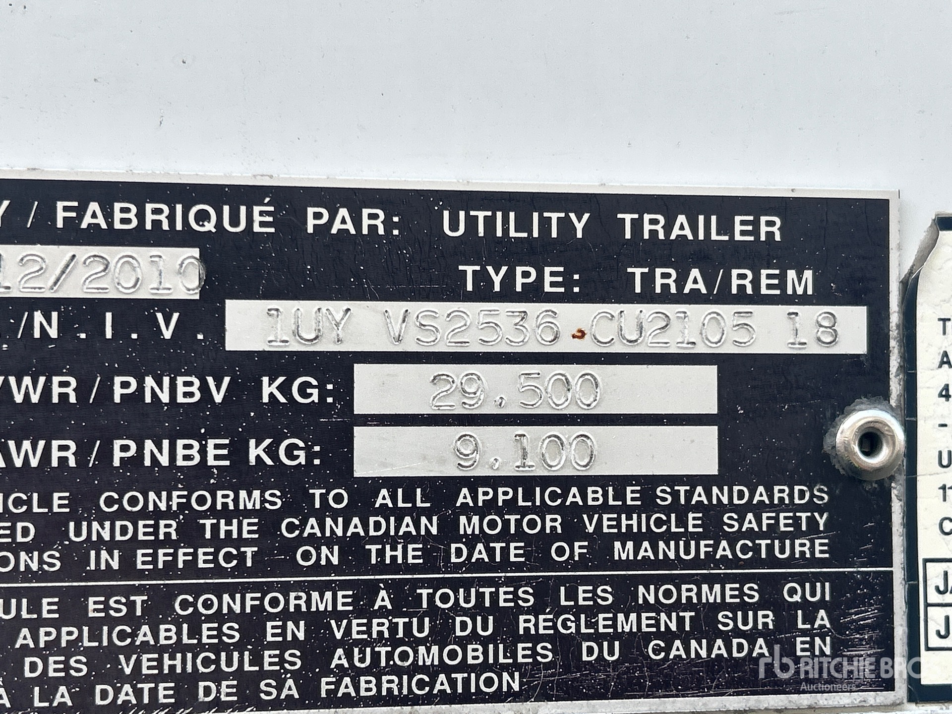 2012 Utility 53 FT X 102 IN T/A