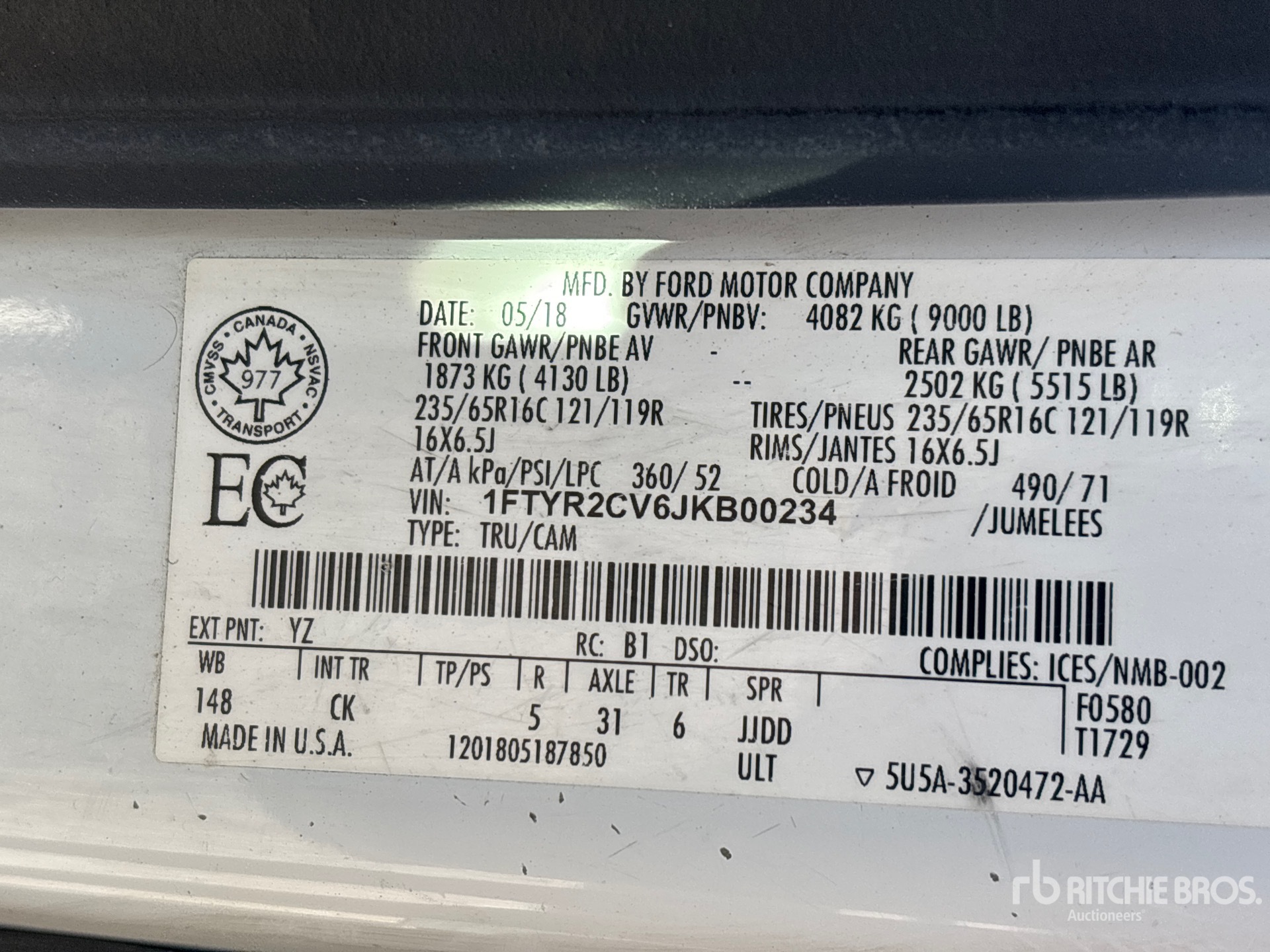2018 Ford TRANSIT 250