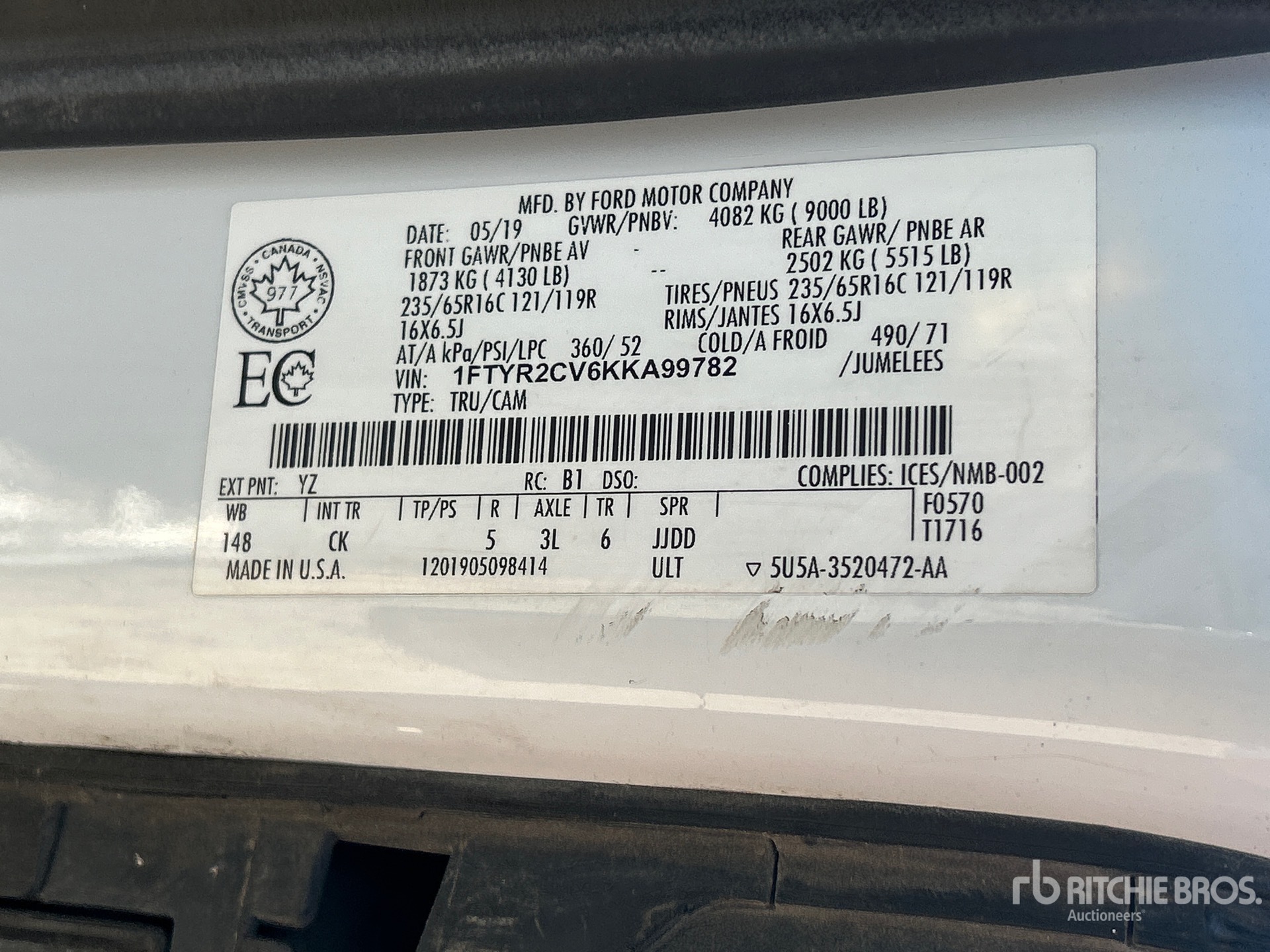 2019 Ford TRANSIT 250