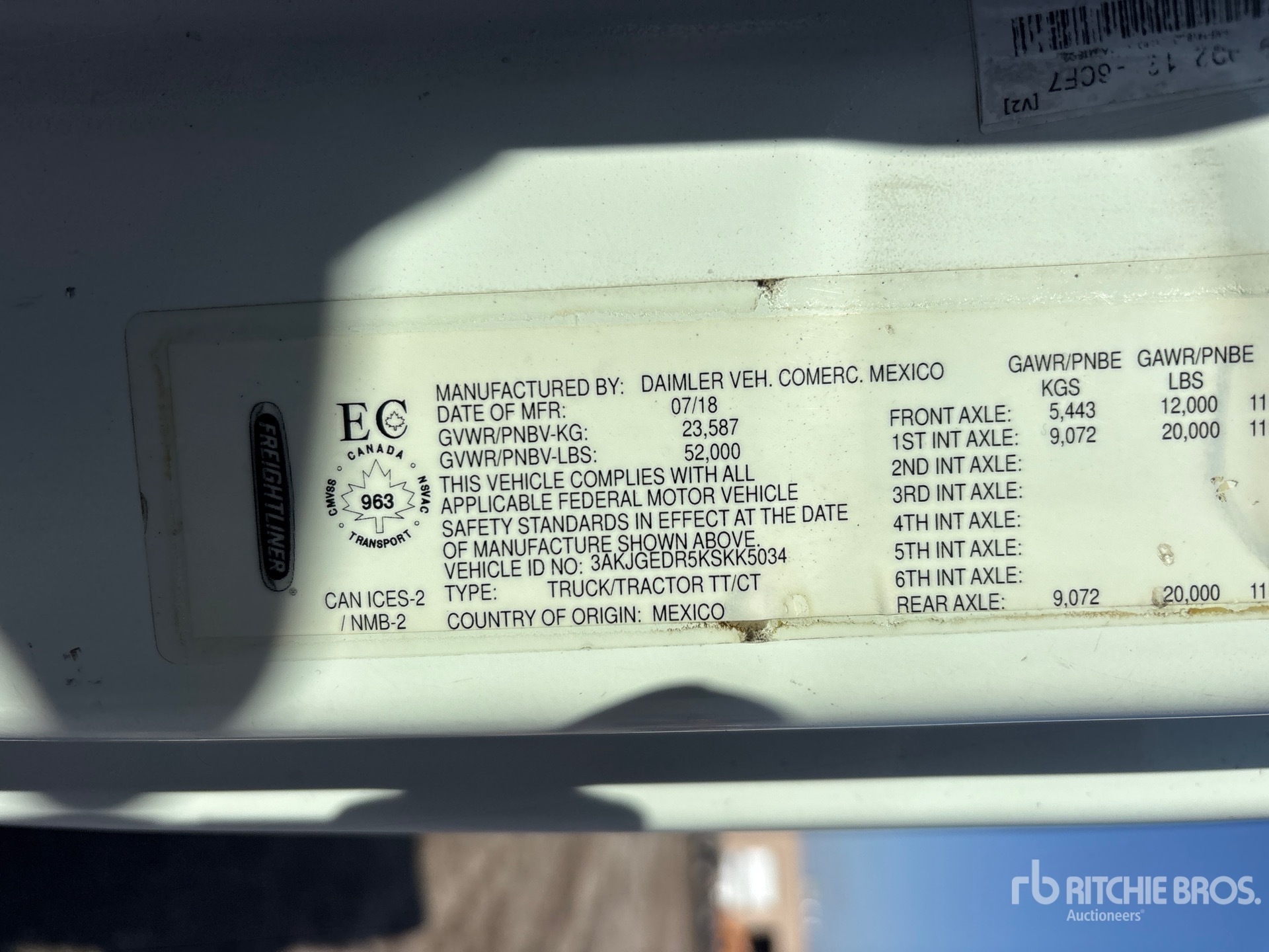 2019 Freightliner CASCADIA 125