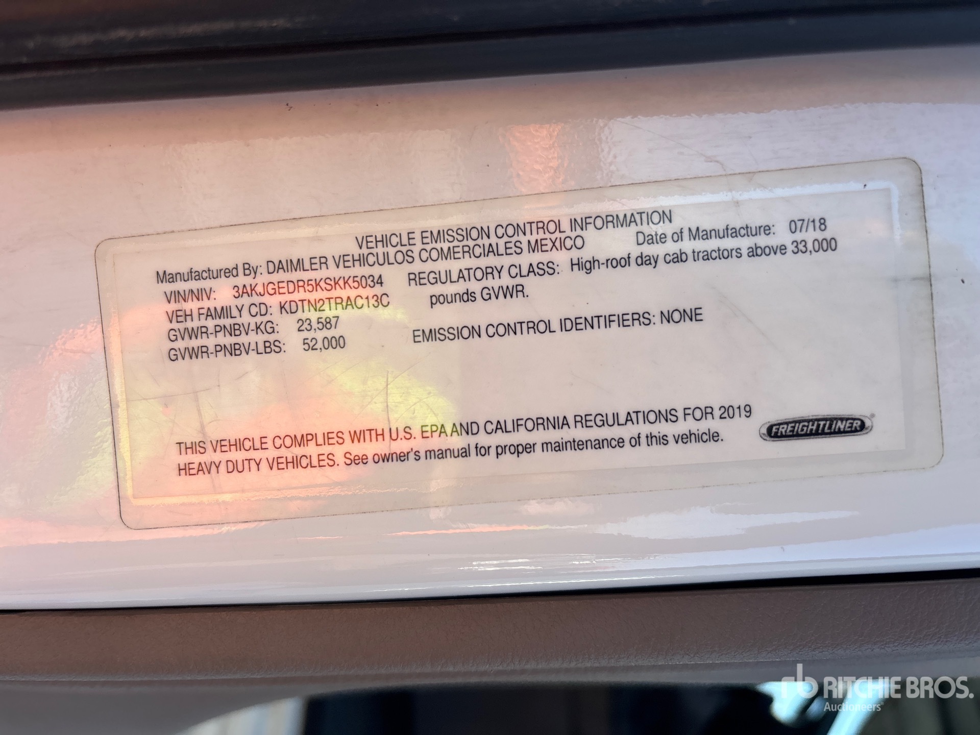 2019 Freightliner CASCADIA 125