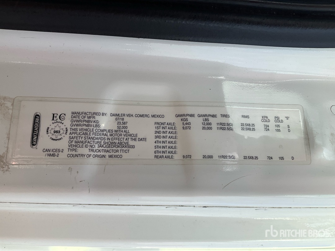 2019 Freightliner CASCADIA 125