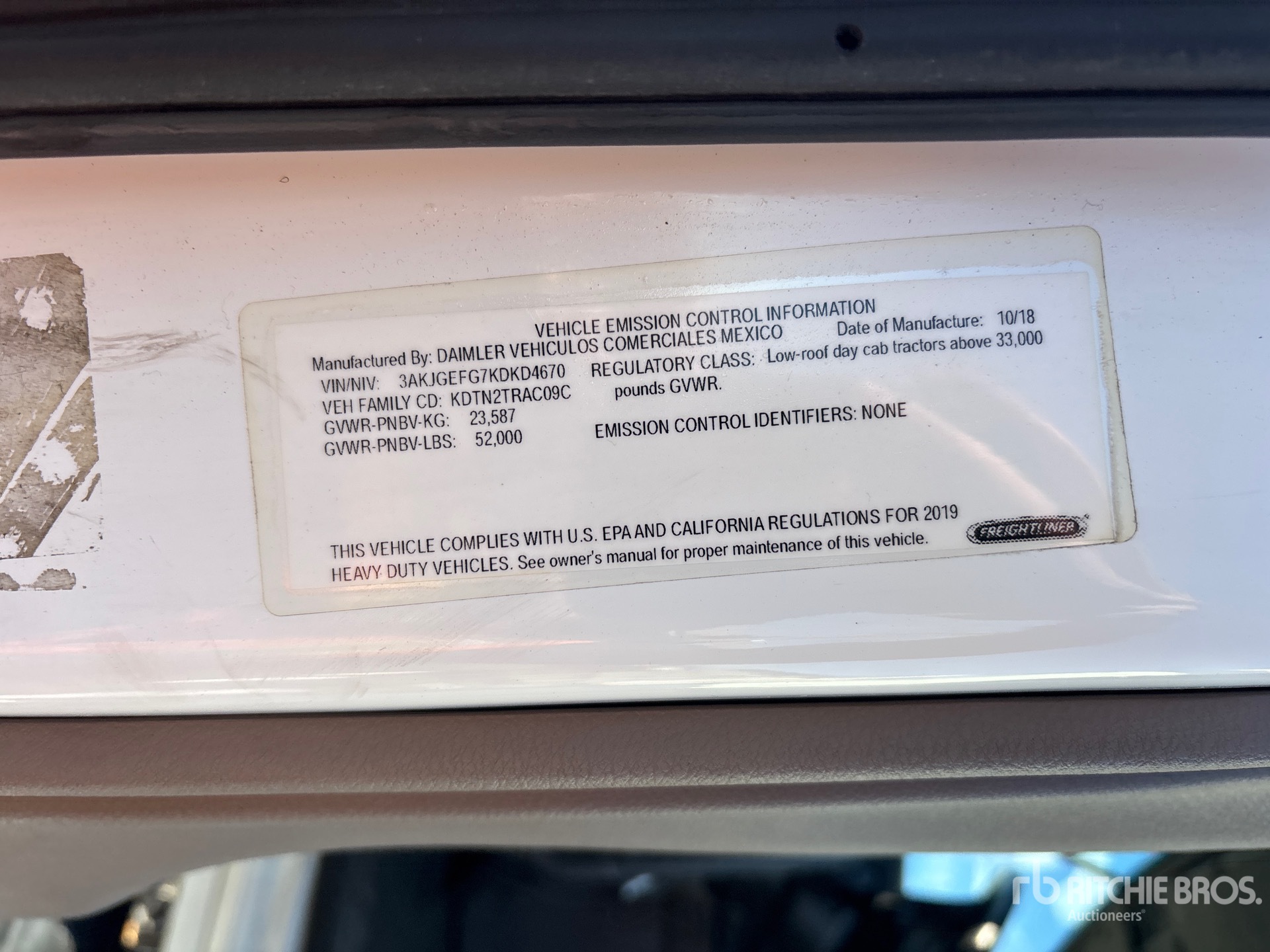 2019 Freightliner CASCADIA 125