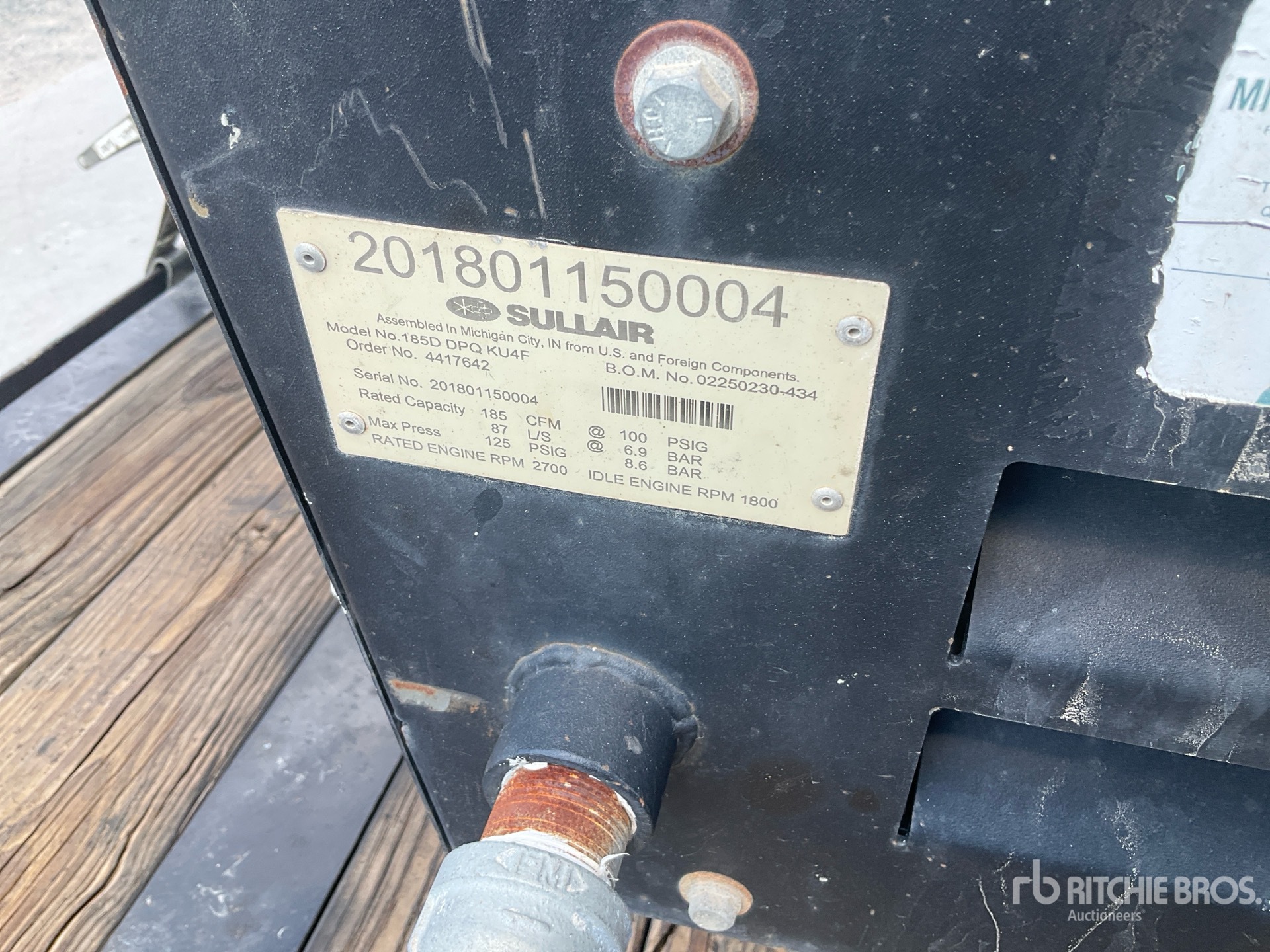 Photo of 2018 Sullair 185DPQ